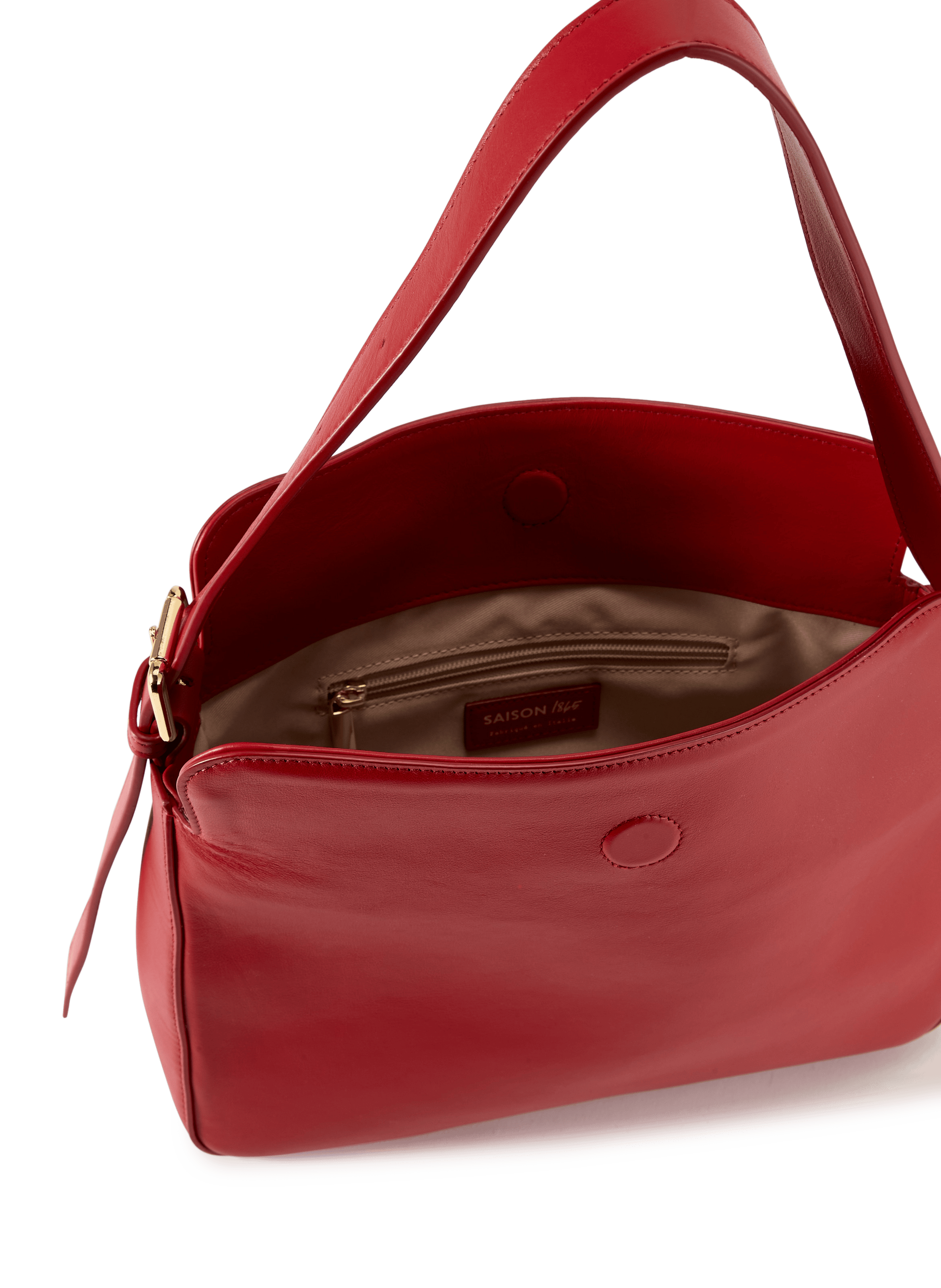 Bowlingtas van nerfleer met rits SAISON 1865 Rood