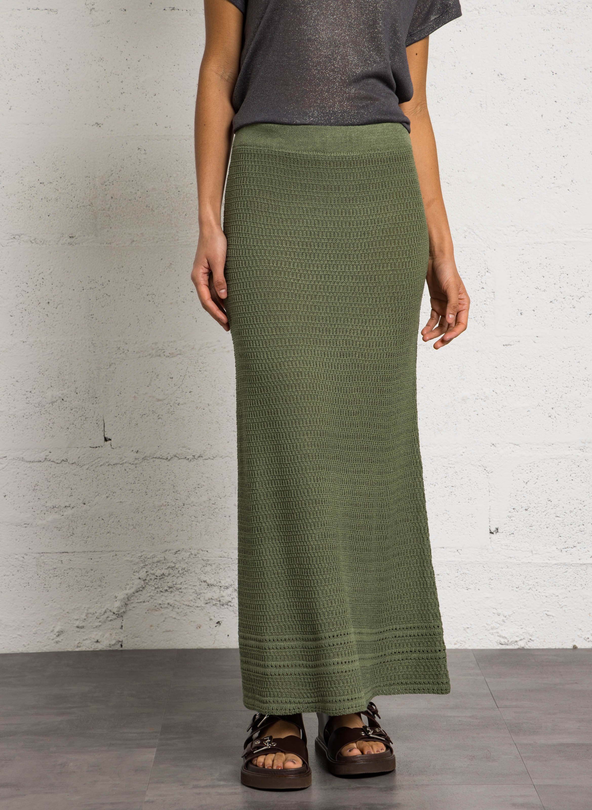 Jupe évasée en maille ajourée SEE U SOON