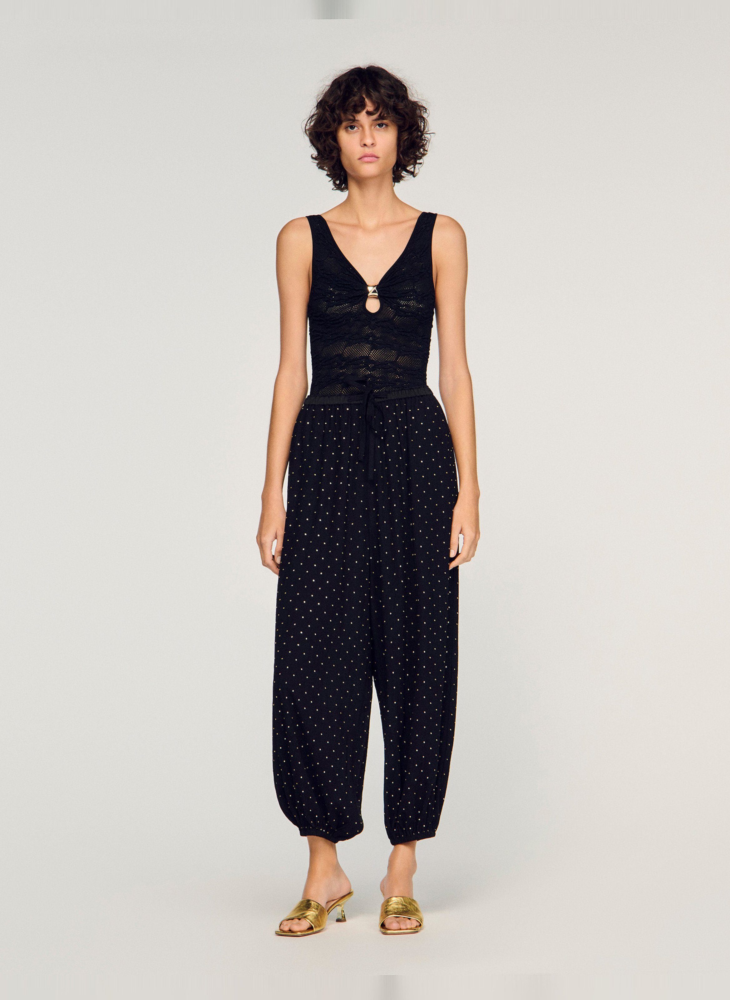 Body en maille SANDRO Noir