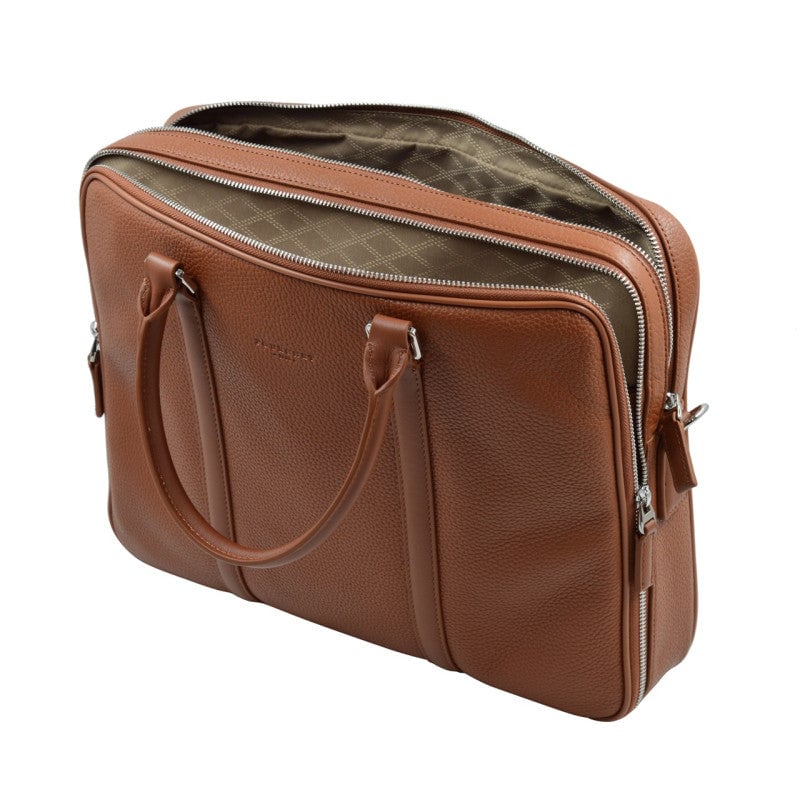 Leather document holder Brown