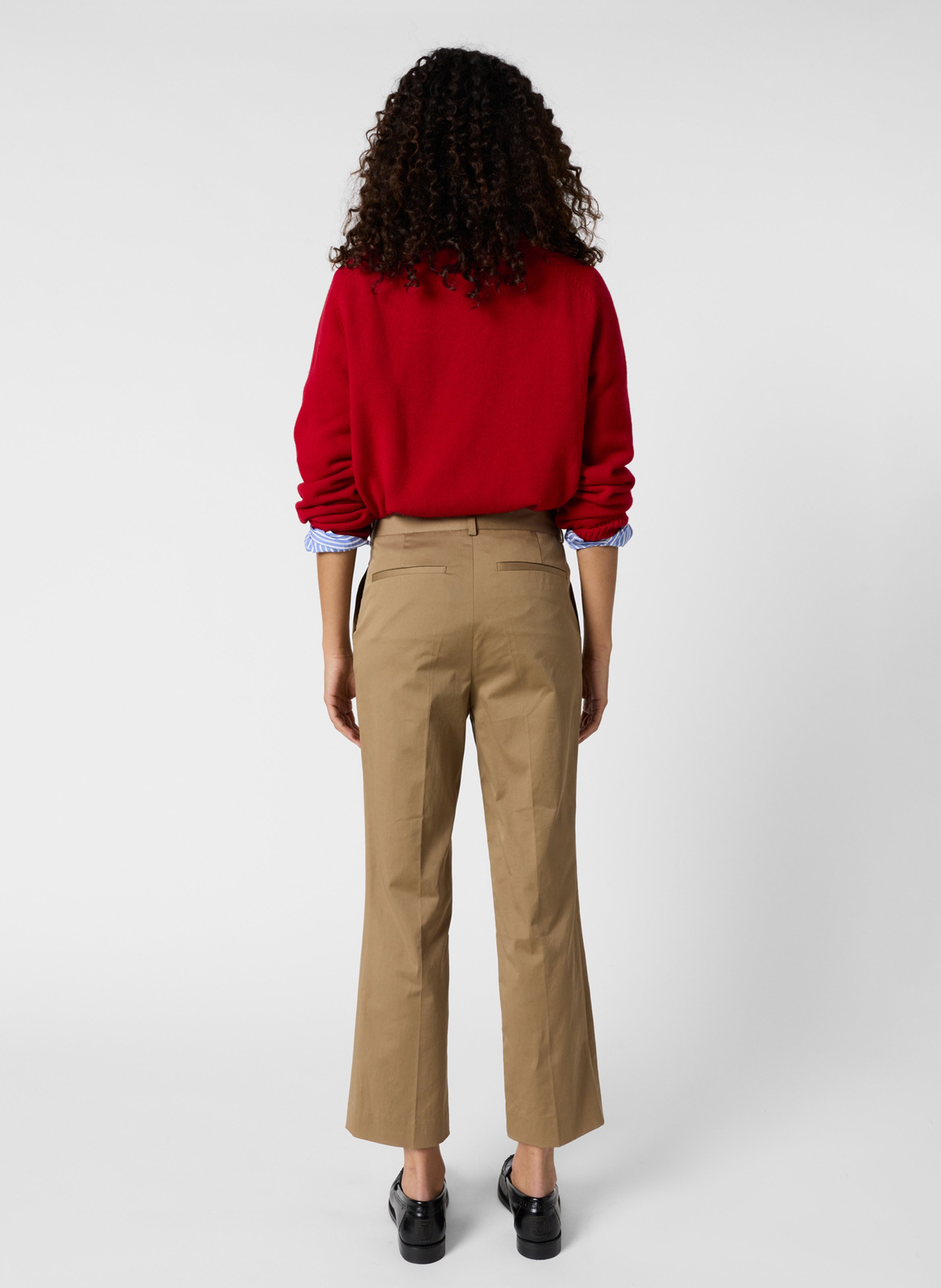 Pantalon droit en coton mélangé GERARD DAREL Marron