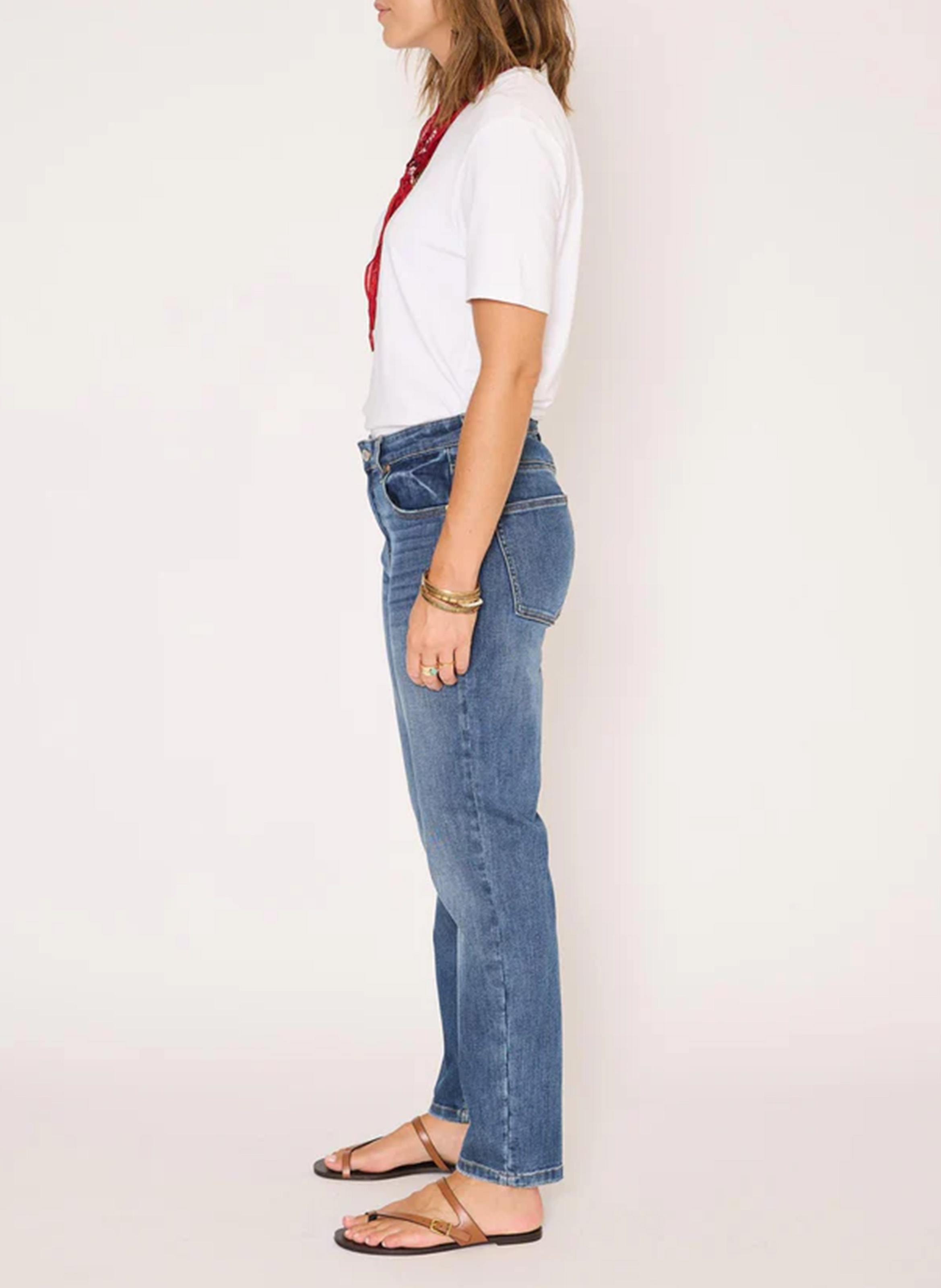 Boyfriend-Jeans aus Baumwoll-Mix MKT Blau