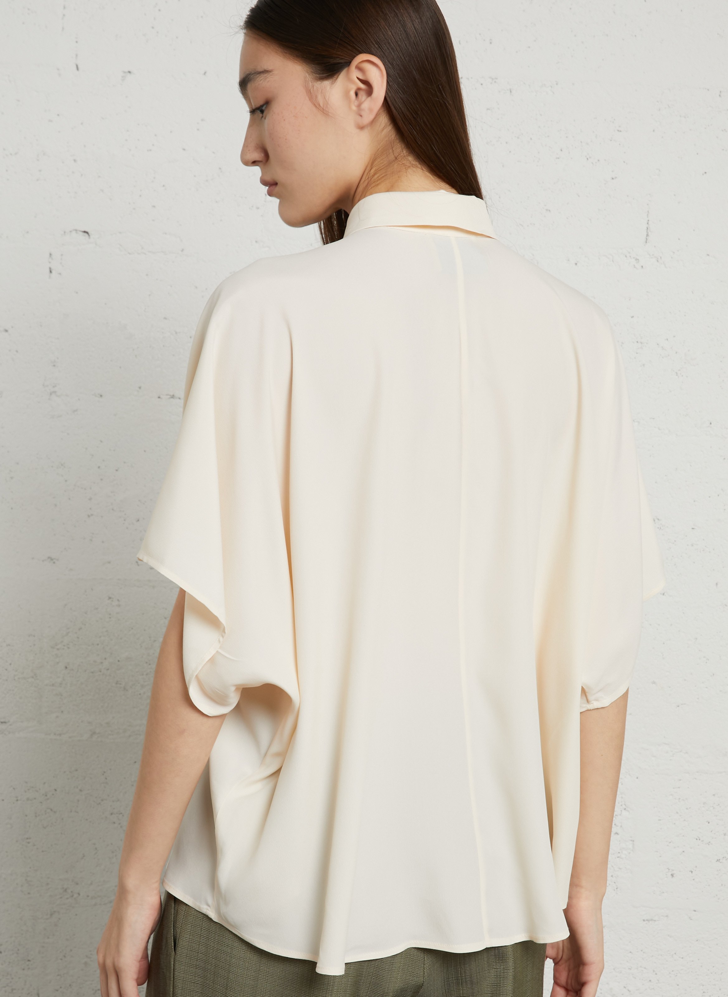 Oversized shirt with classic collar MOMONI Beige