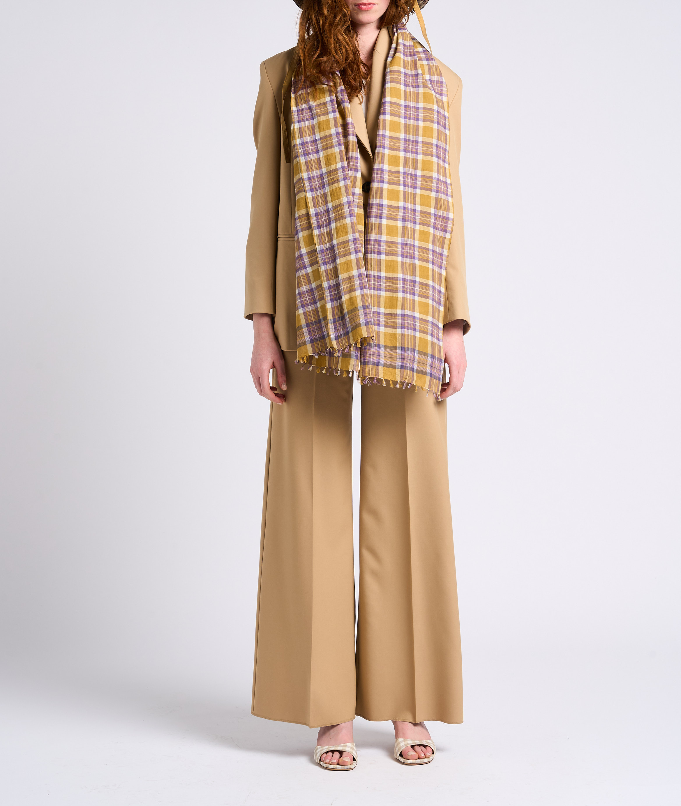 Cropped straight jacket with classic collar MAX&Co. Beige