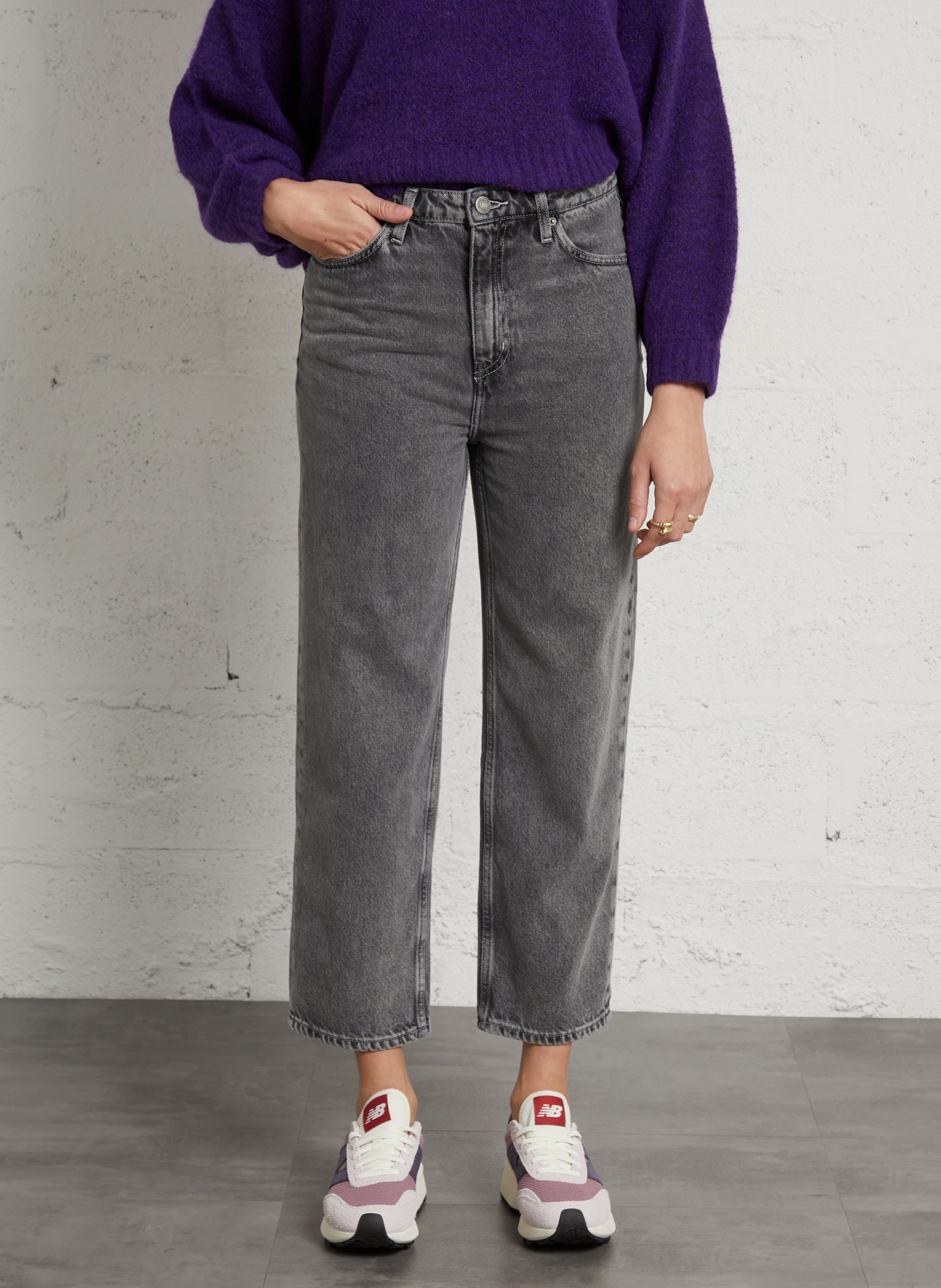 Straight leg jeans in cotton and recycled cotton. AMERICAN VINTAGE Grey