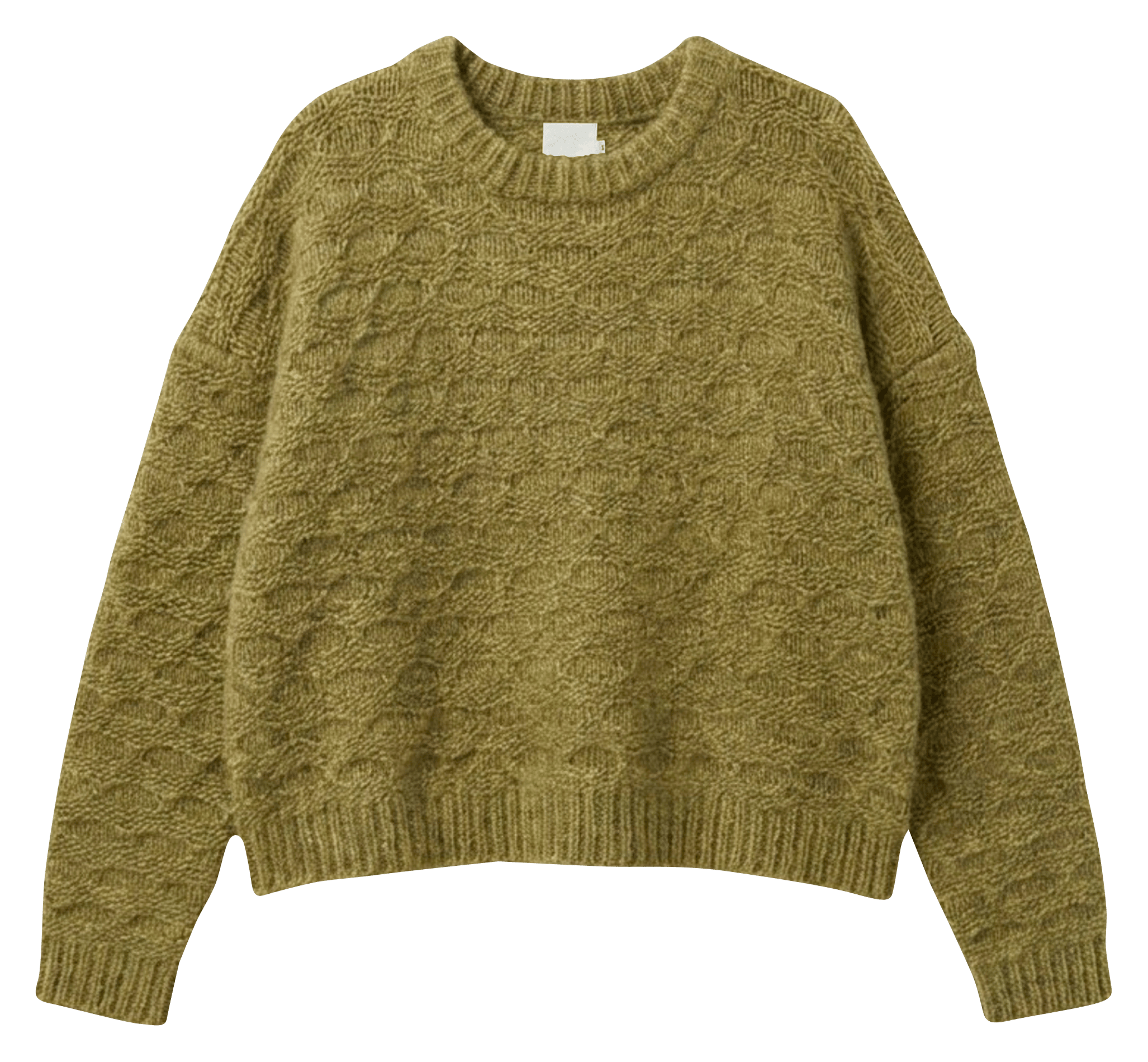 Pull col rond en laine mélangée INDI & COLD Vert