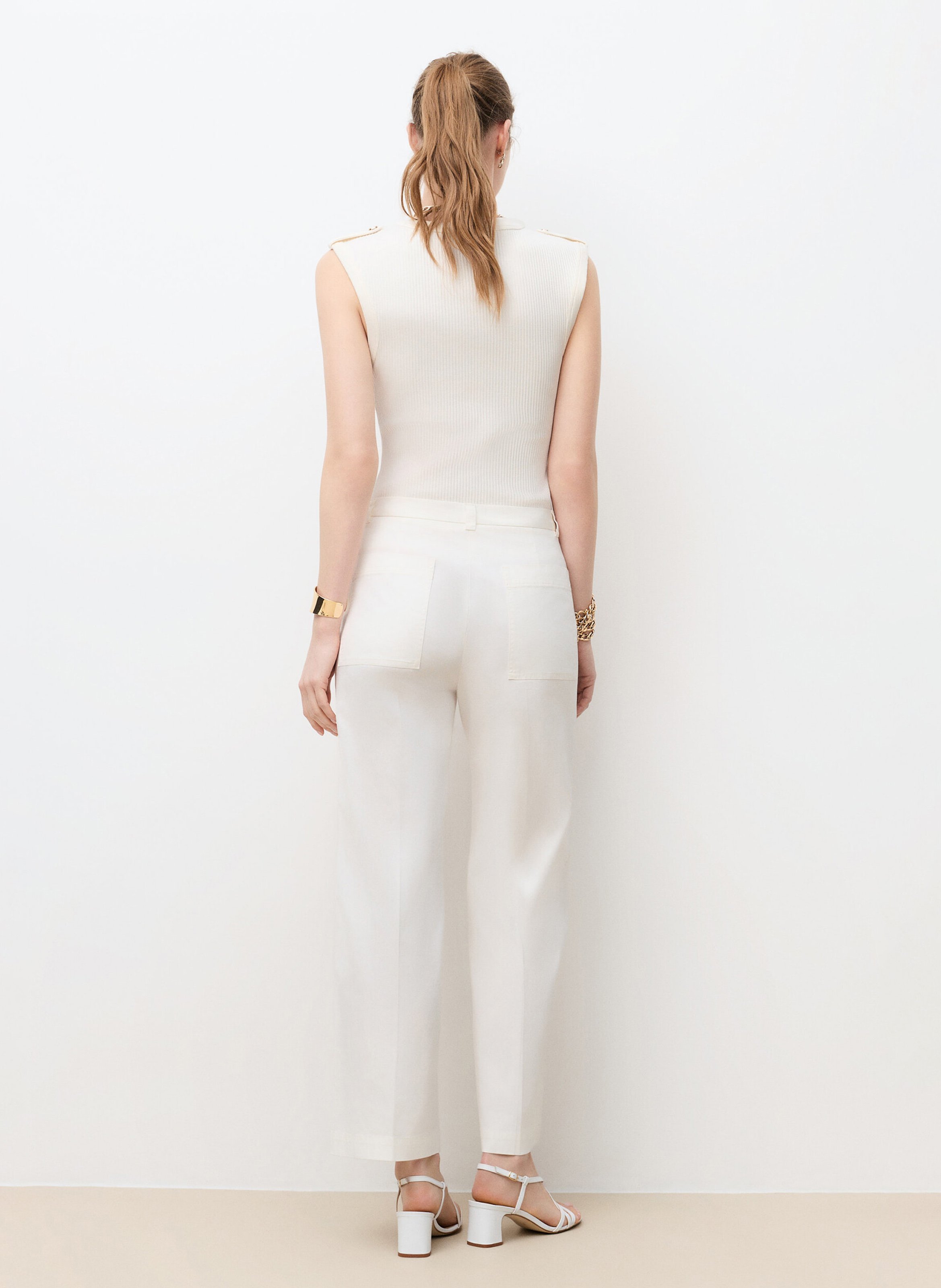 Pantalon droit uni  CAROLL Beige
