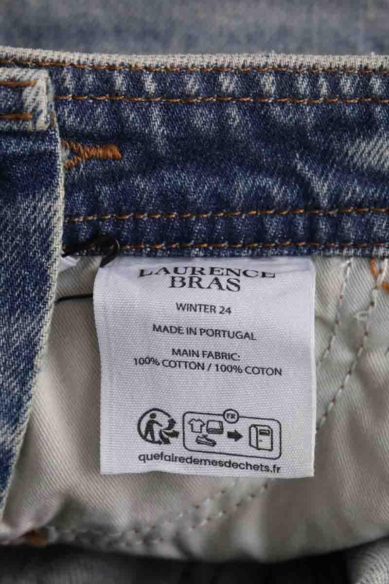 Straight cotton-blend pants LAURENCE BRAS - Seconde Main Blue