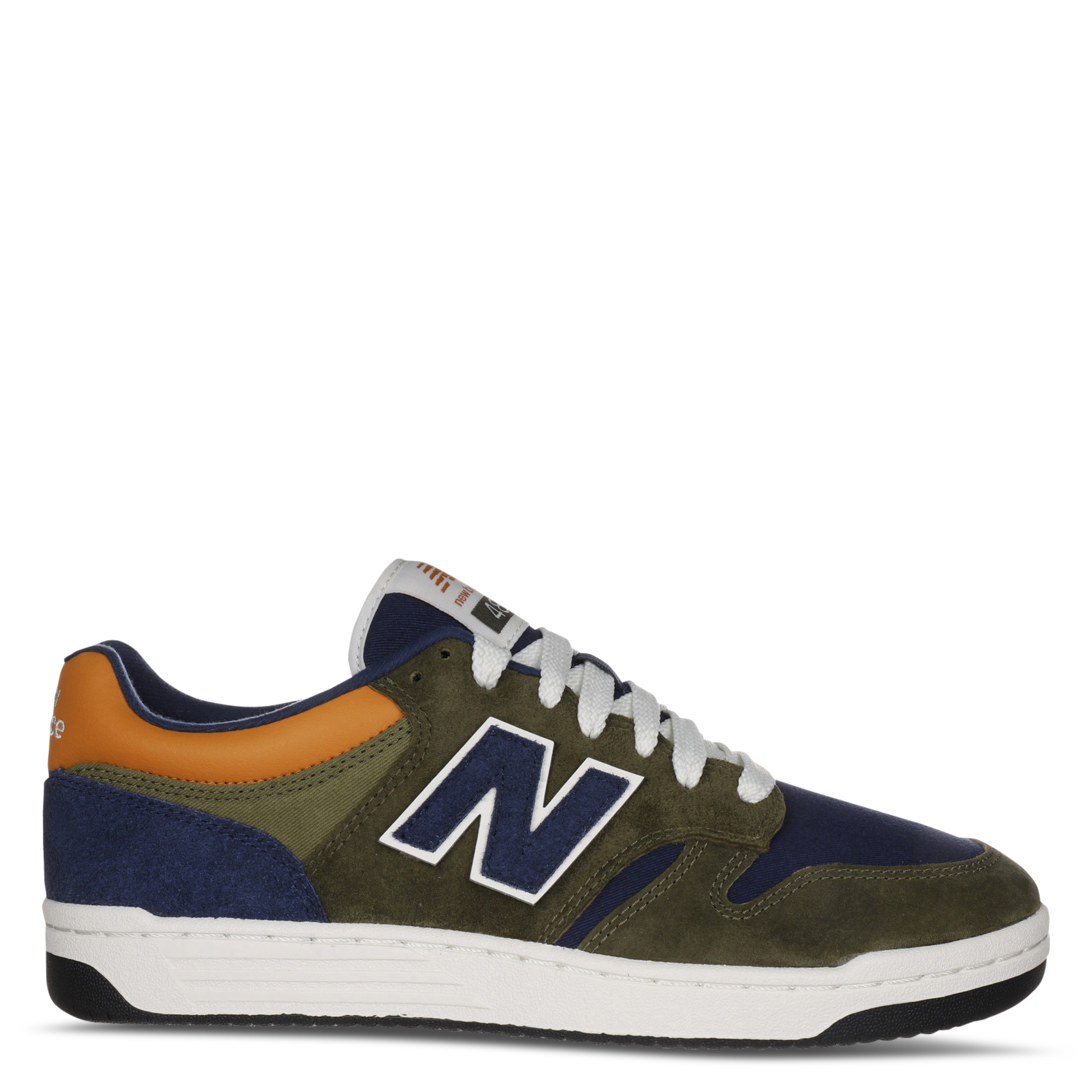 Low-top mixed leather sneakers NEW BALANCE Khaki