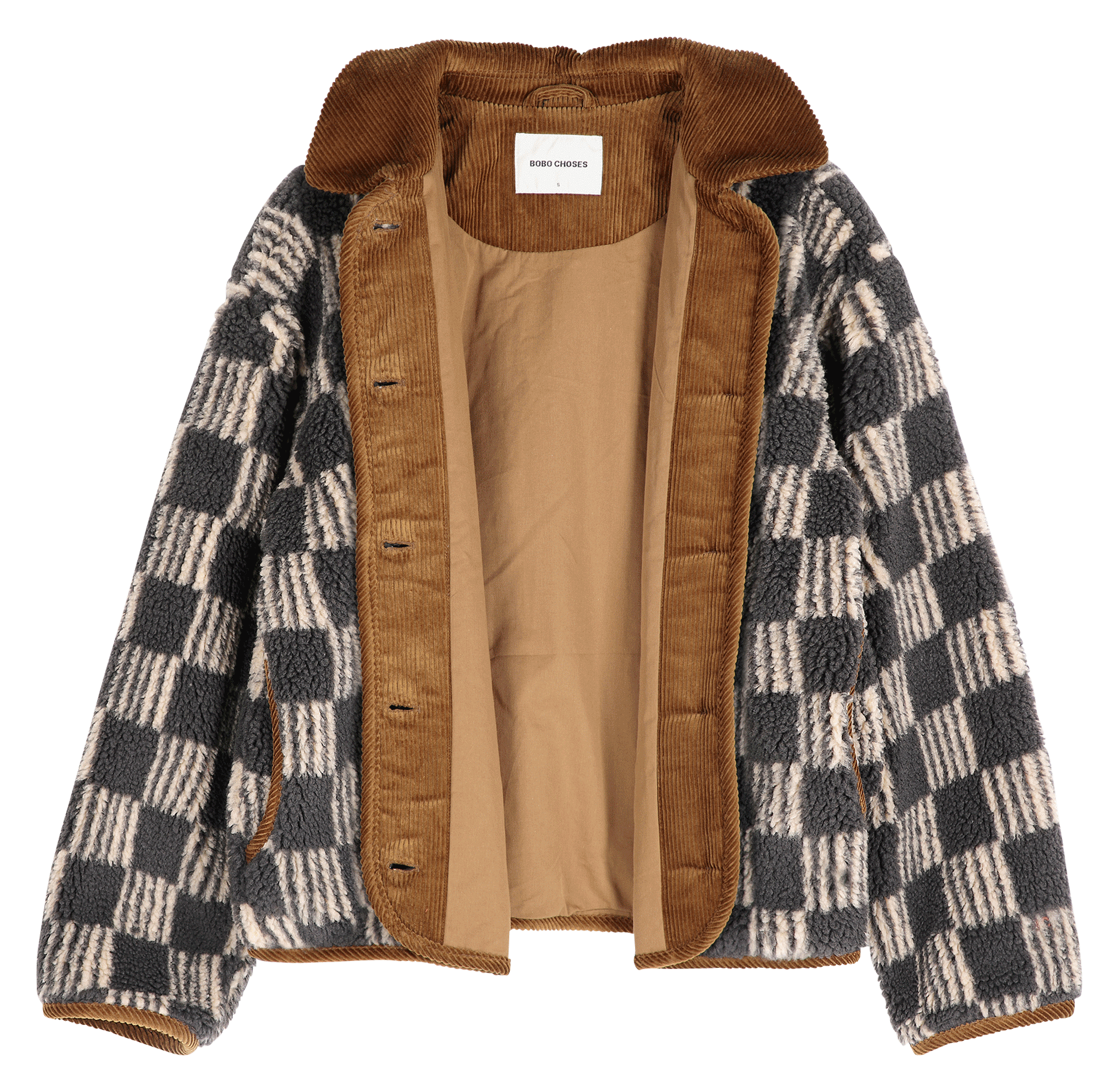 Veste ample col côtelé en coton BOBO CHOSES Beige