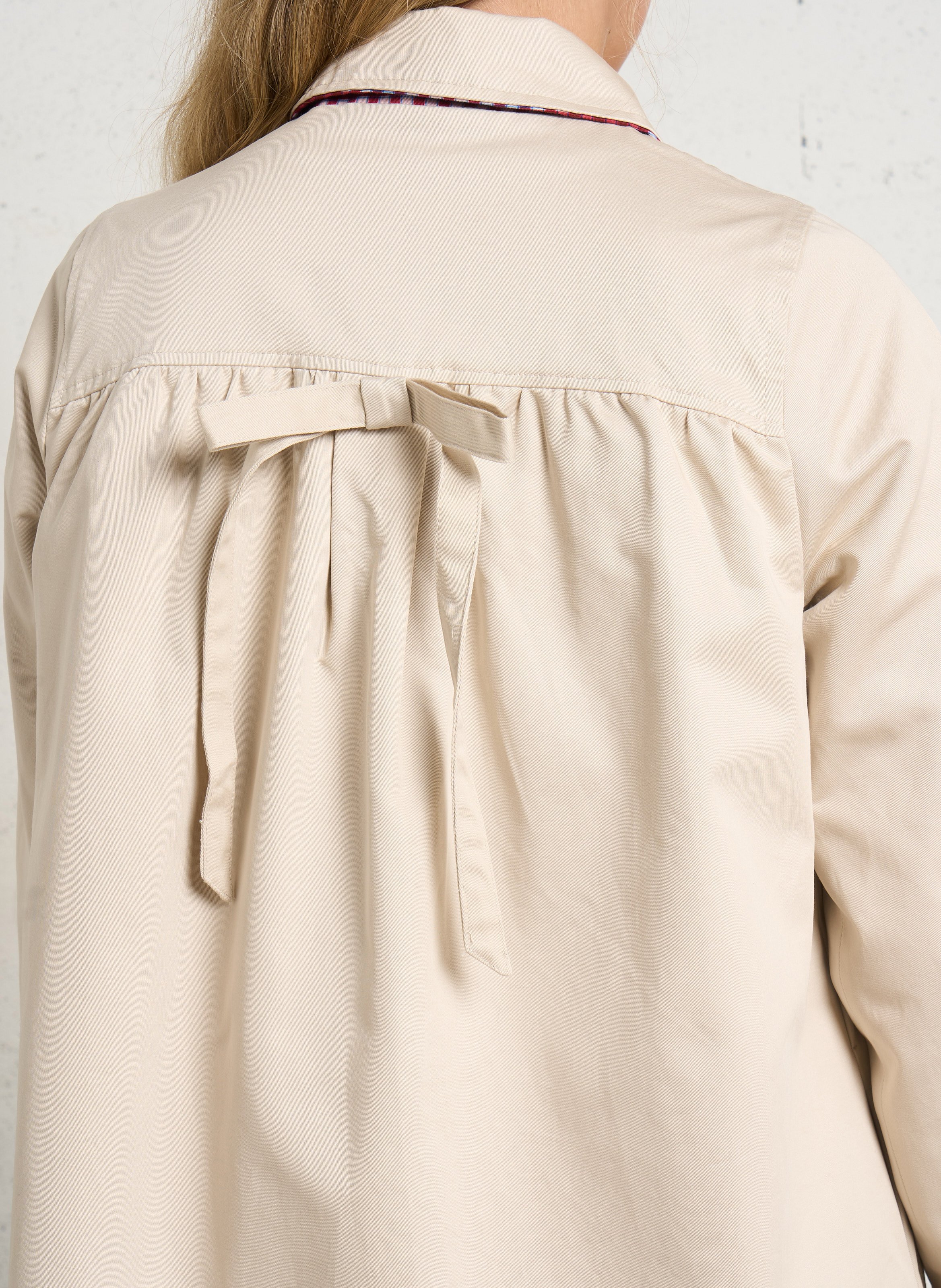 Flared Reversible Trench Coat DAMSON MADDER Red