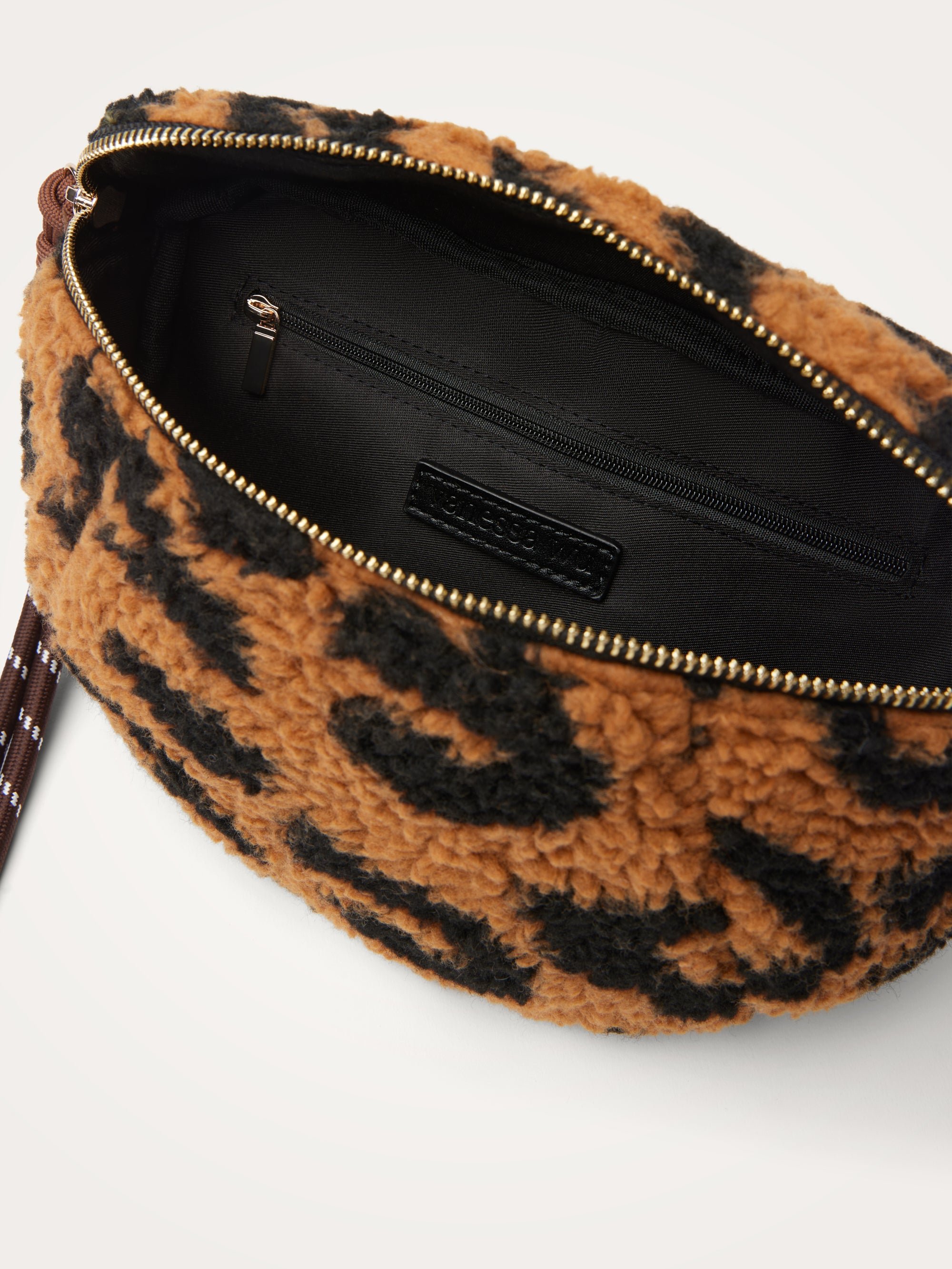 Faux shearling fanny pack VANESSA WU Multicolored