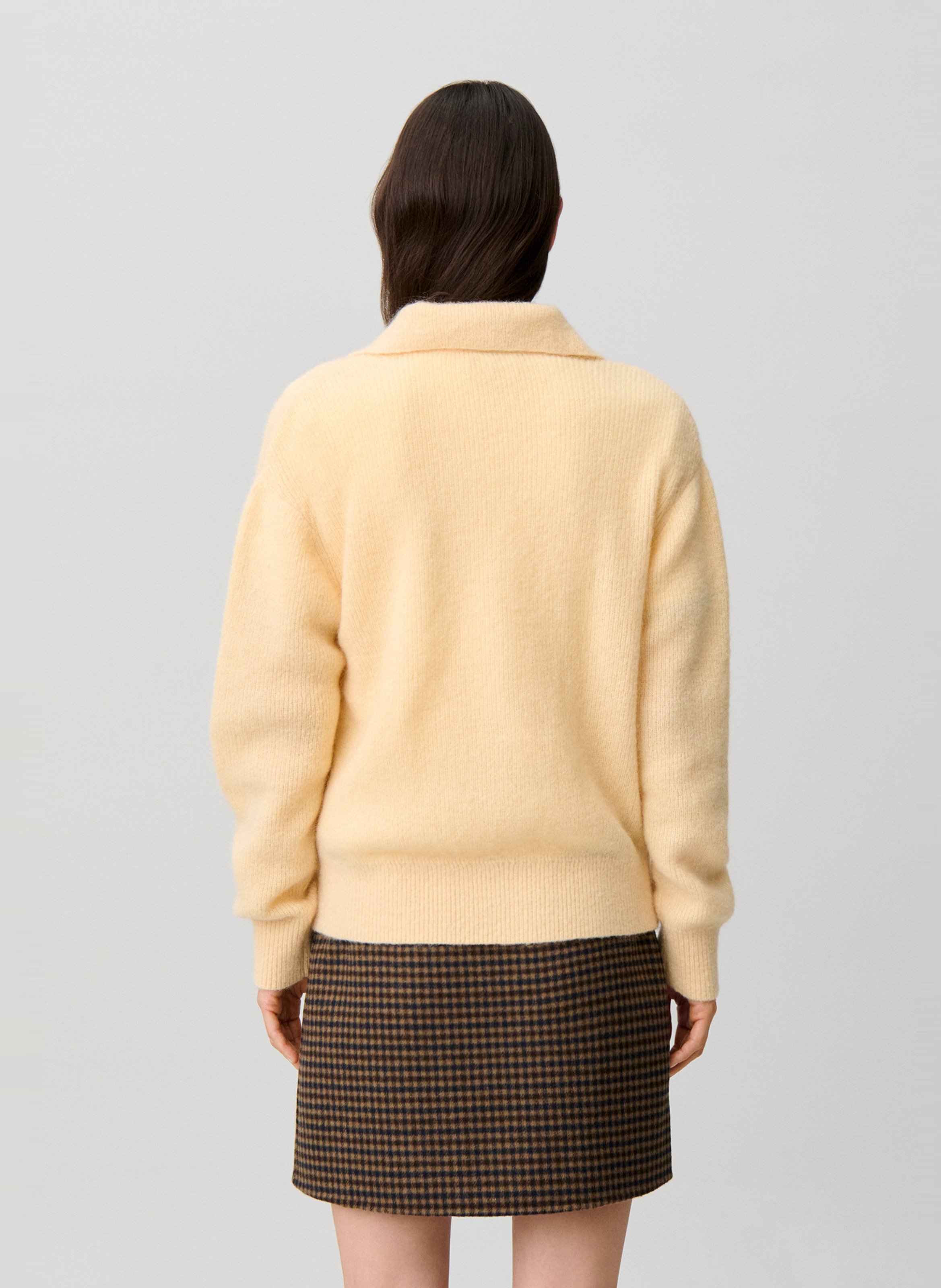 Pull droit en laine mélangée CLAUDIE PIERLOT Jaune