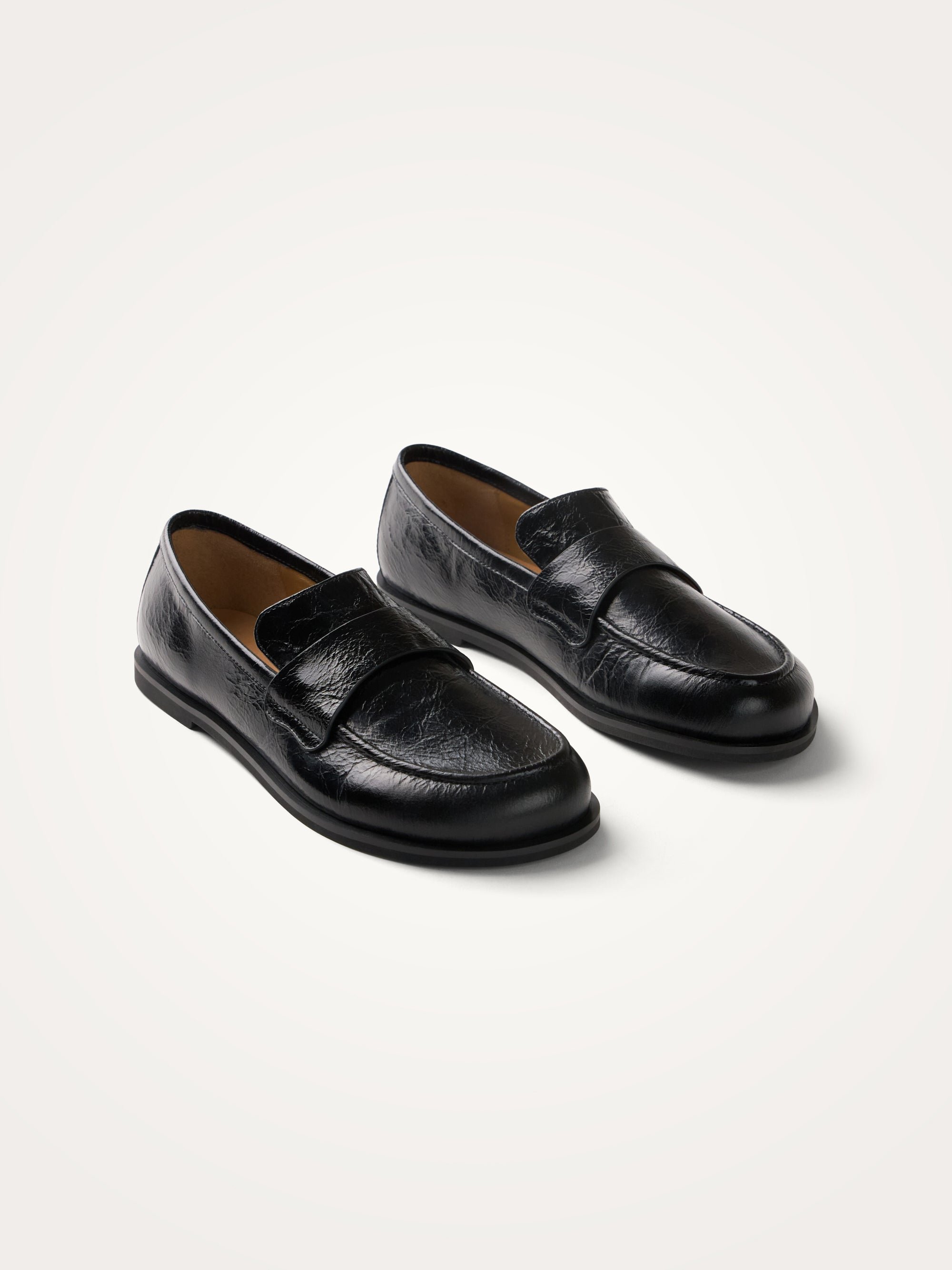 Flat heel moccasins with round toe | Black VANESSA WU Women