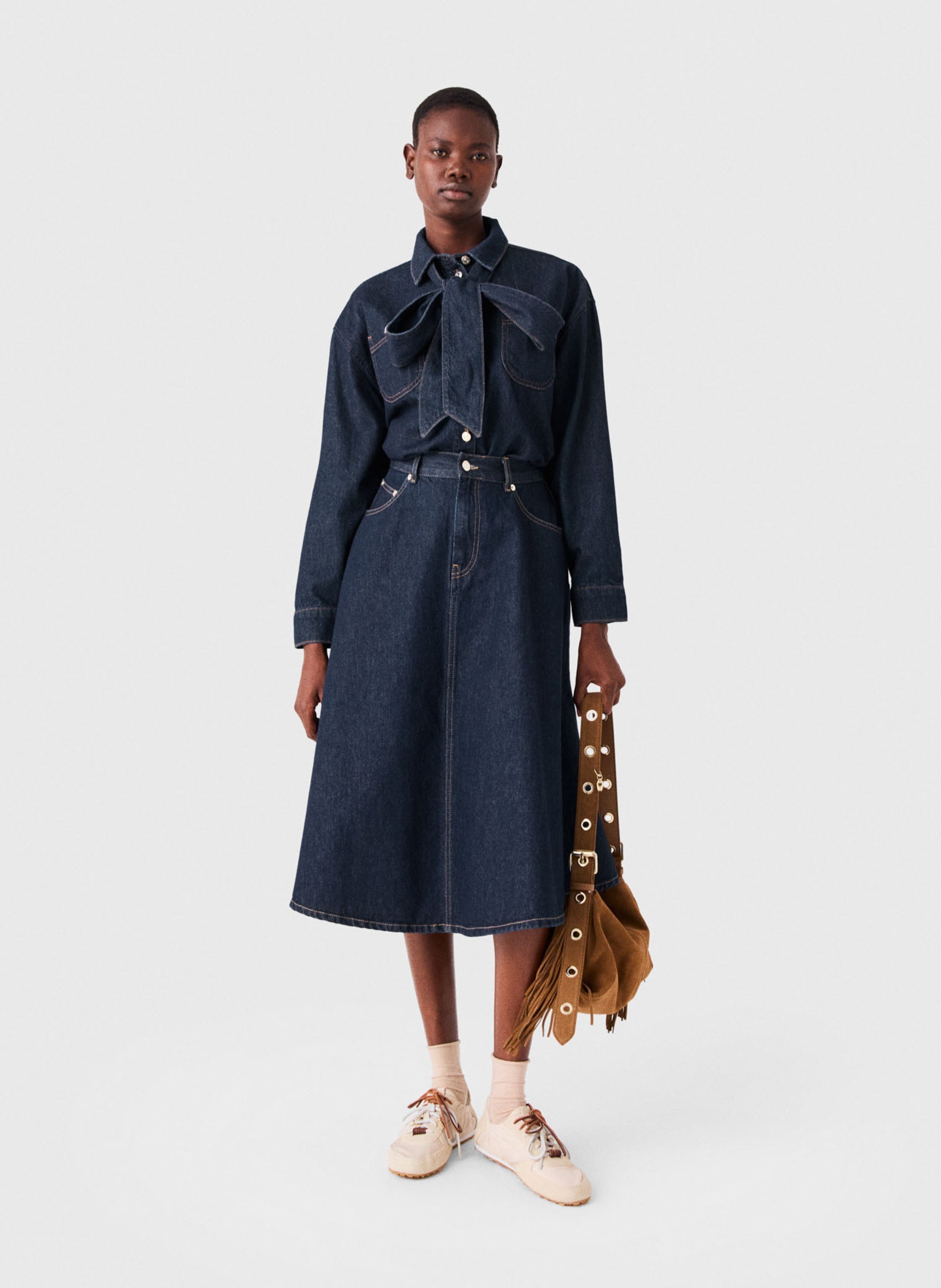 Bridget denim shirt MAJE Blue