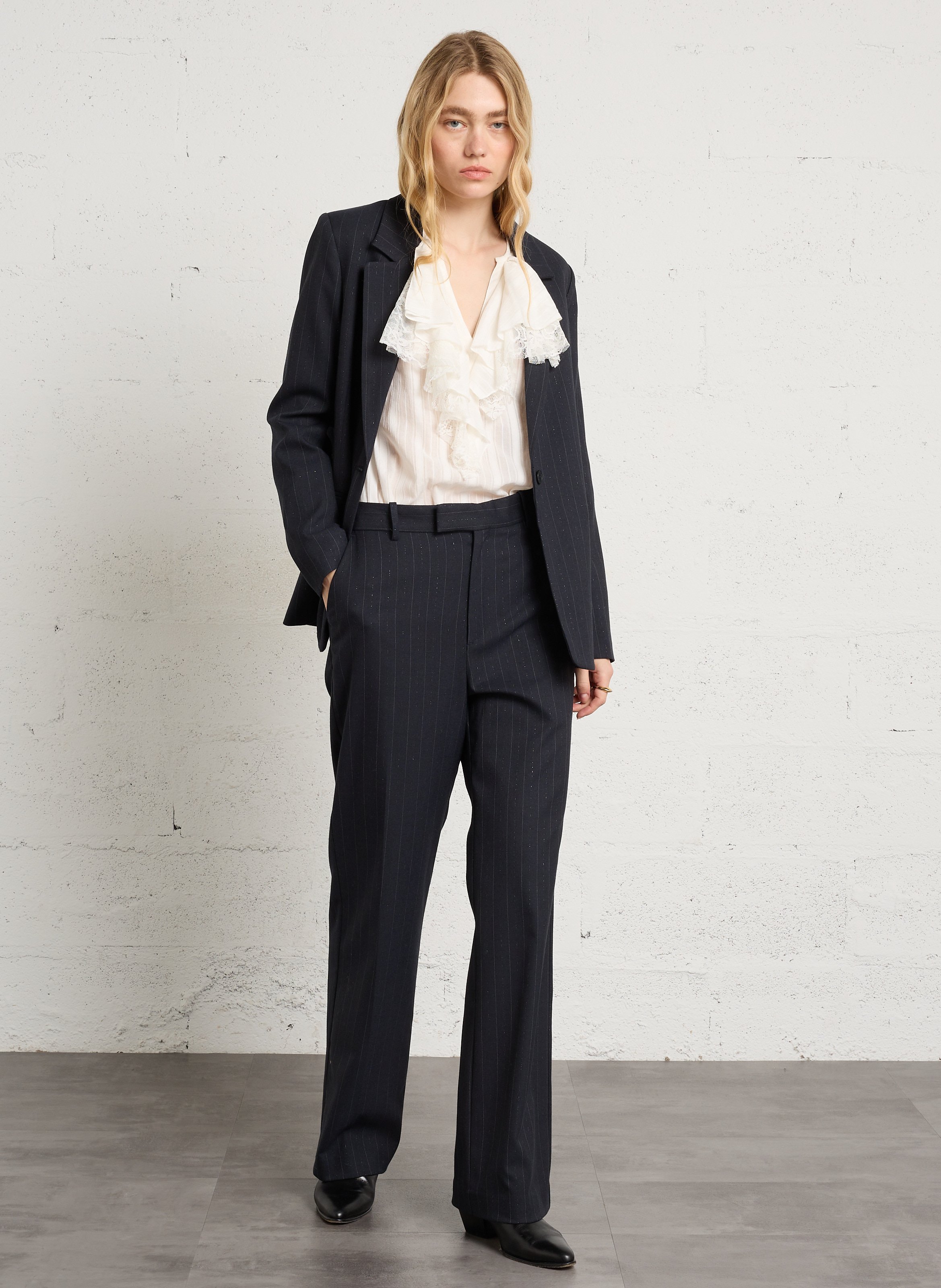 Pantalon carott irrisé  IKKS Bleu