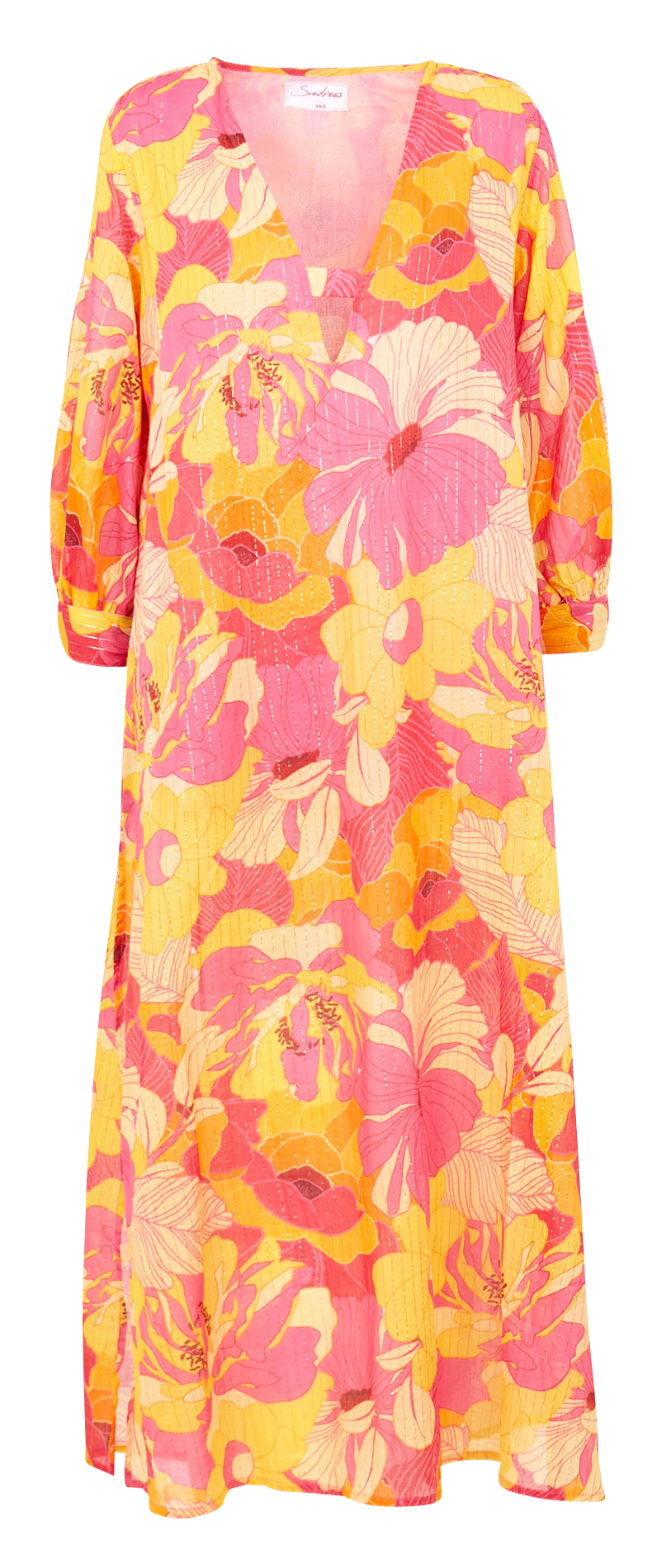 Robe longue col V évasée  SUNDRESS Multicolore