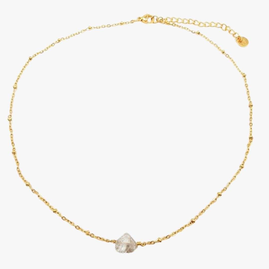 Black rutile quartz necklace GINANDGER Sheer