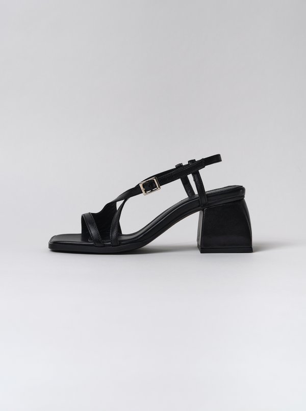 Sandales square crush black NOO Noir