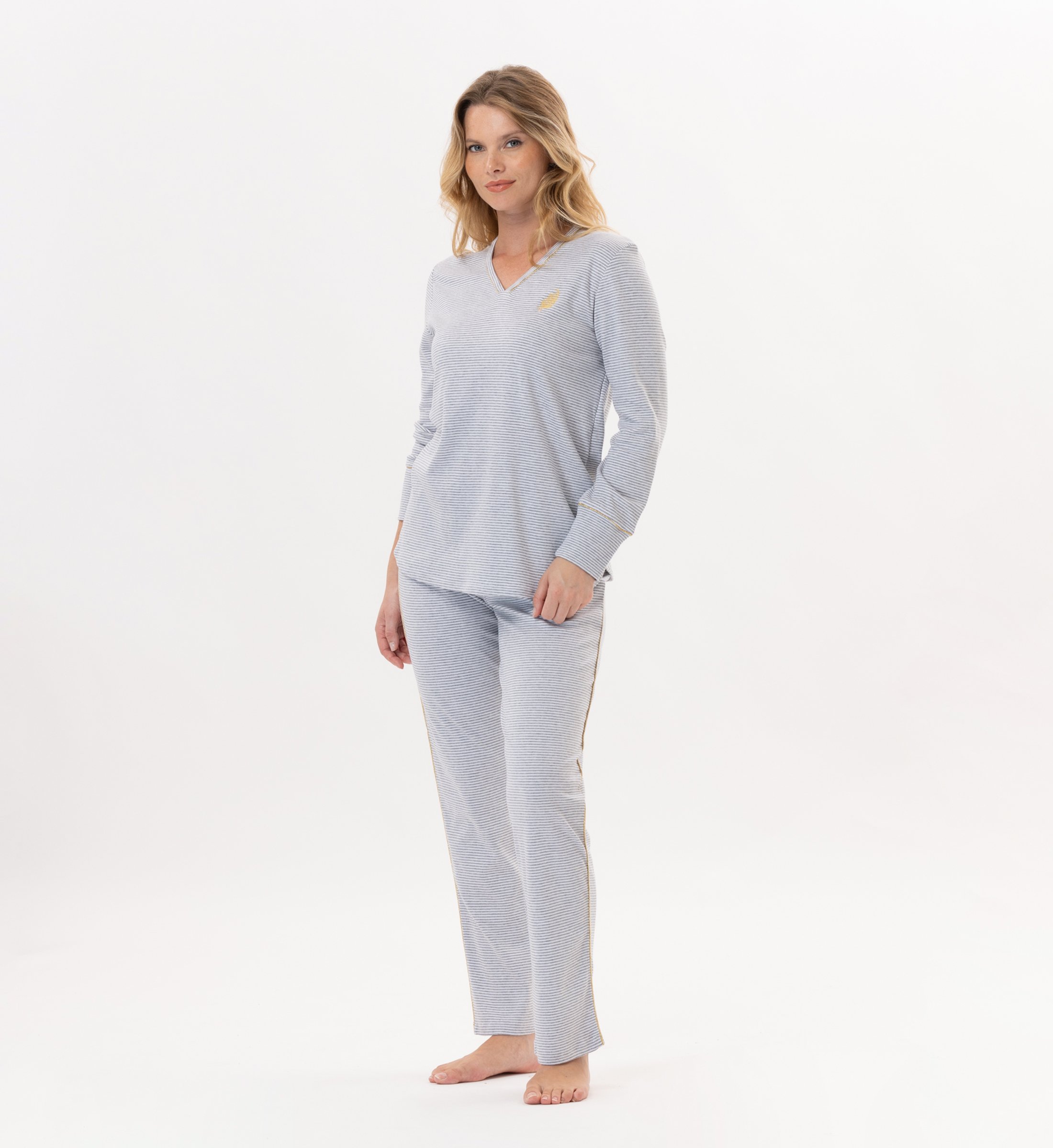 Cotton pajama top LE CHAT Grey