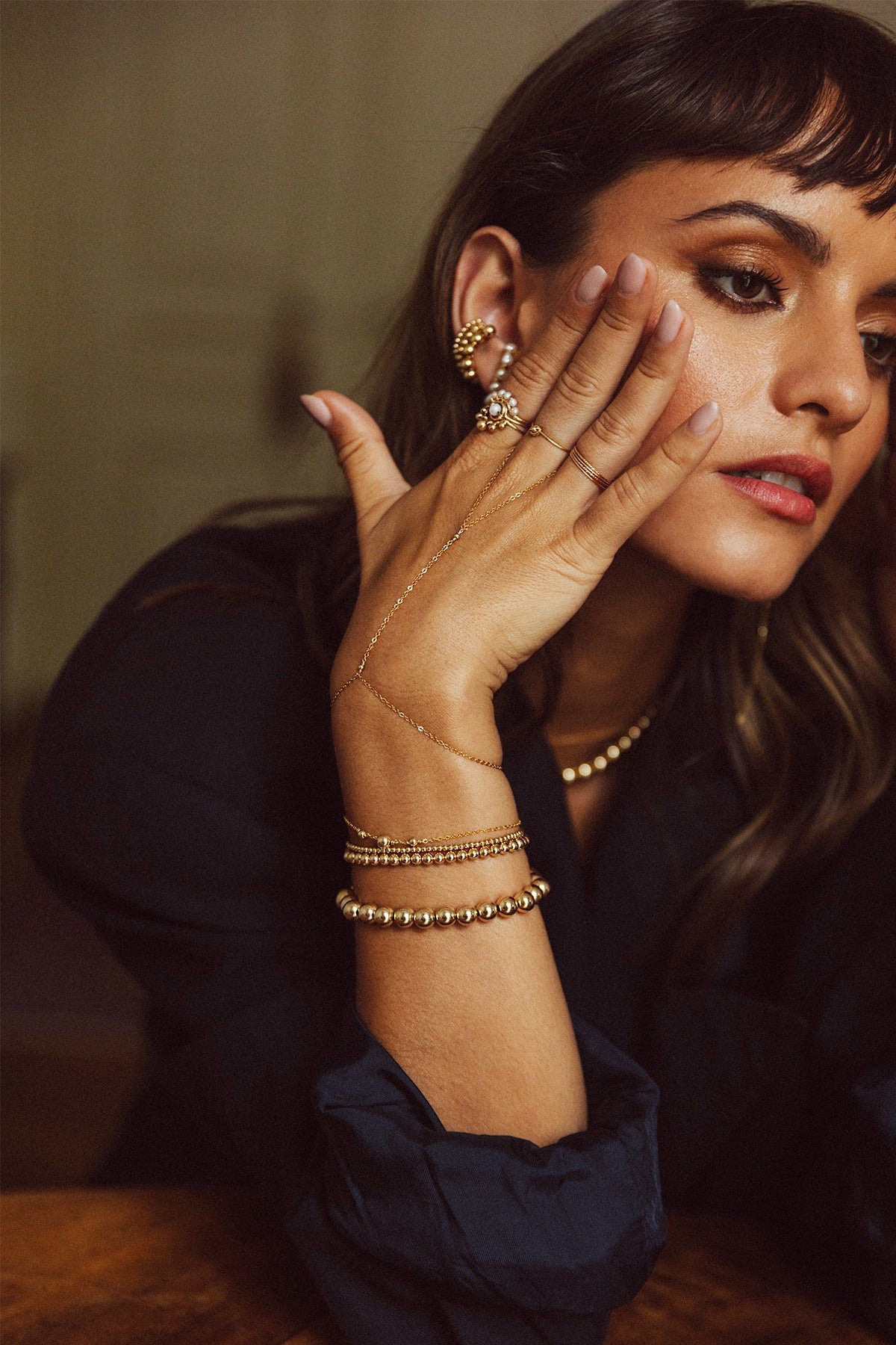 Medium pearl bracelet - gold YAY Golden