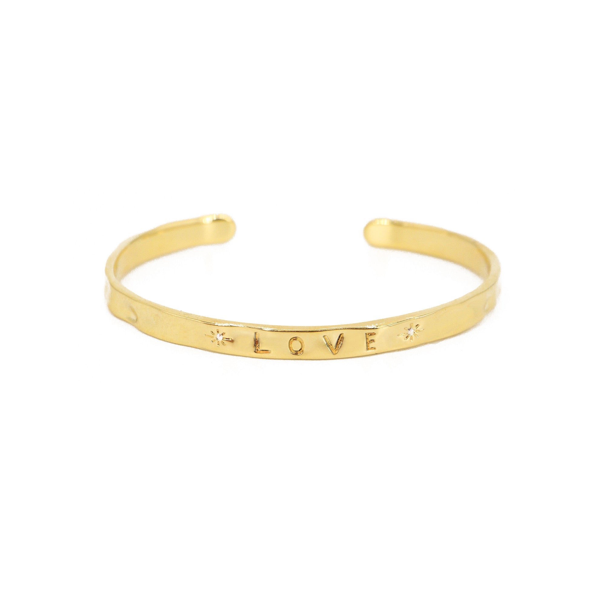 Gold-plated love bangle NILAI Golden