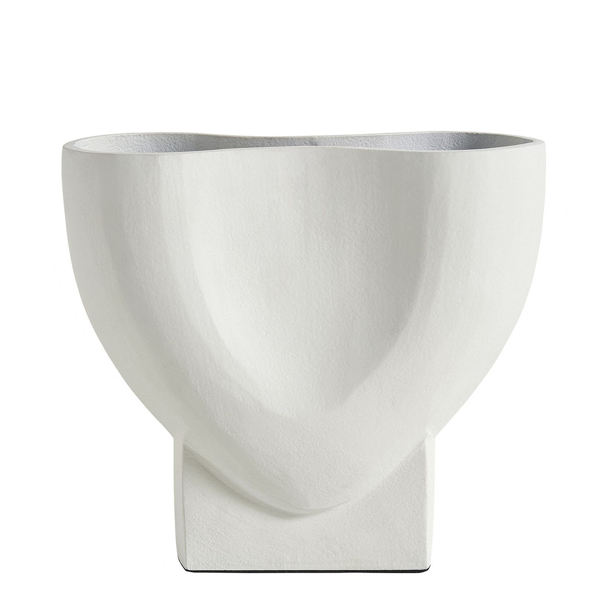 Celestial white metal vase BLANC D'IVOIRE White