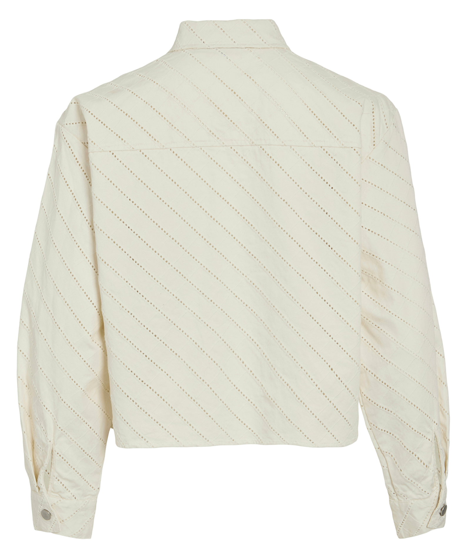 Veste col classique en coton VILA Beige