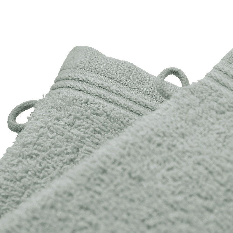 Set of 2 washcloths COTON PUR Green