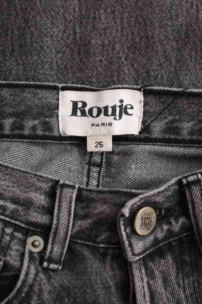 Cotton straight jeans ROUJE - Seconde Main Black