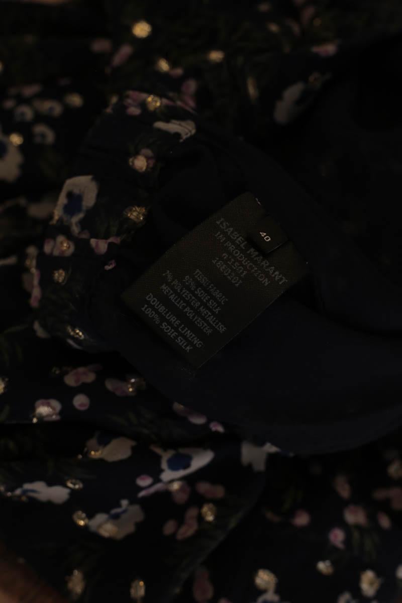 Silk wide-leg cropped trousers ISABEL MARANT - Seconde Main Blue