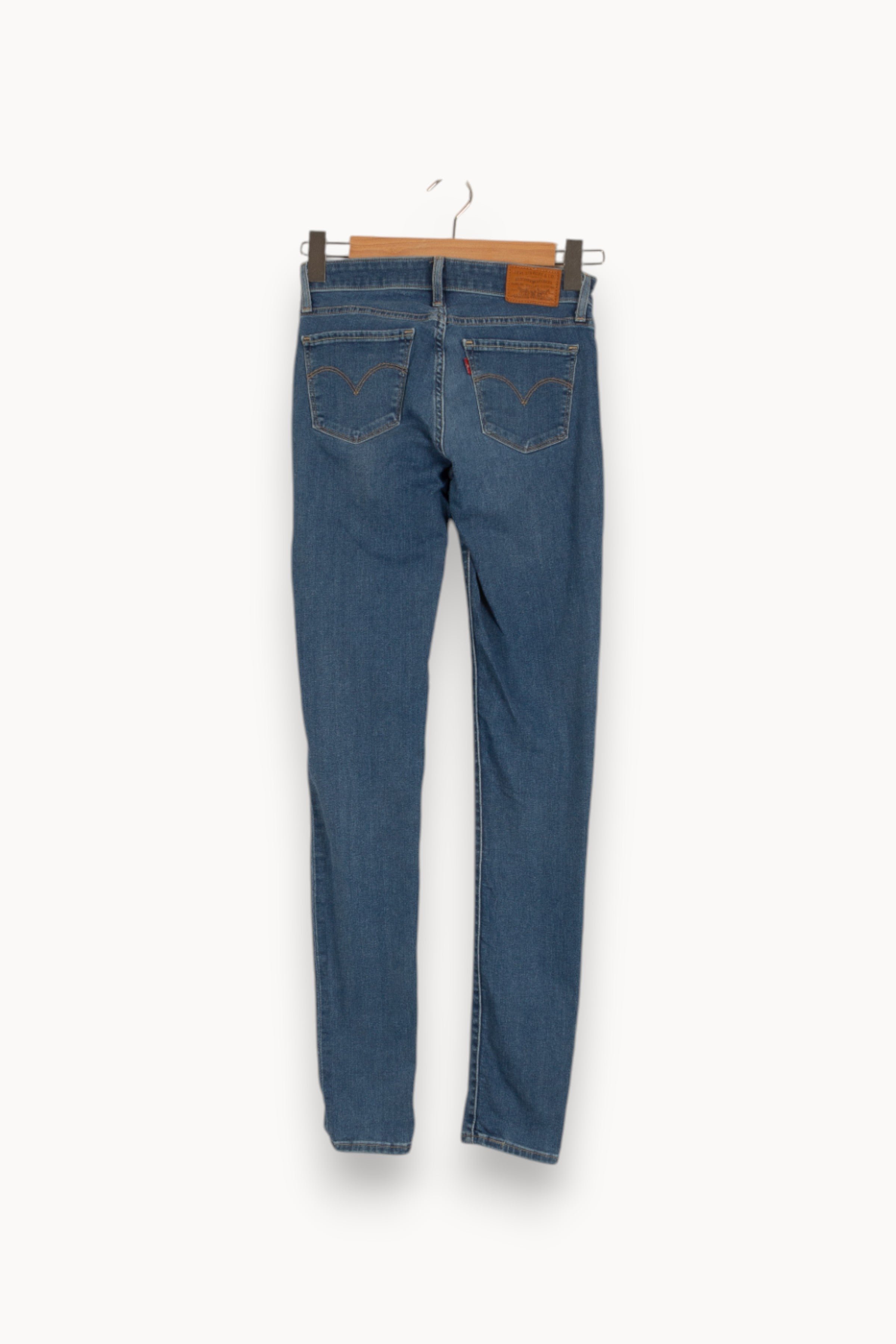 Cropped slim jeans with studs LEVI'S - Seconde main Blue