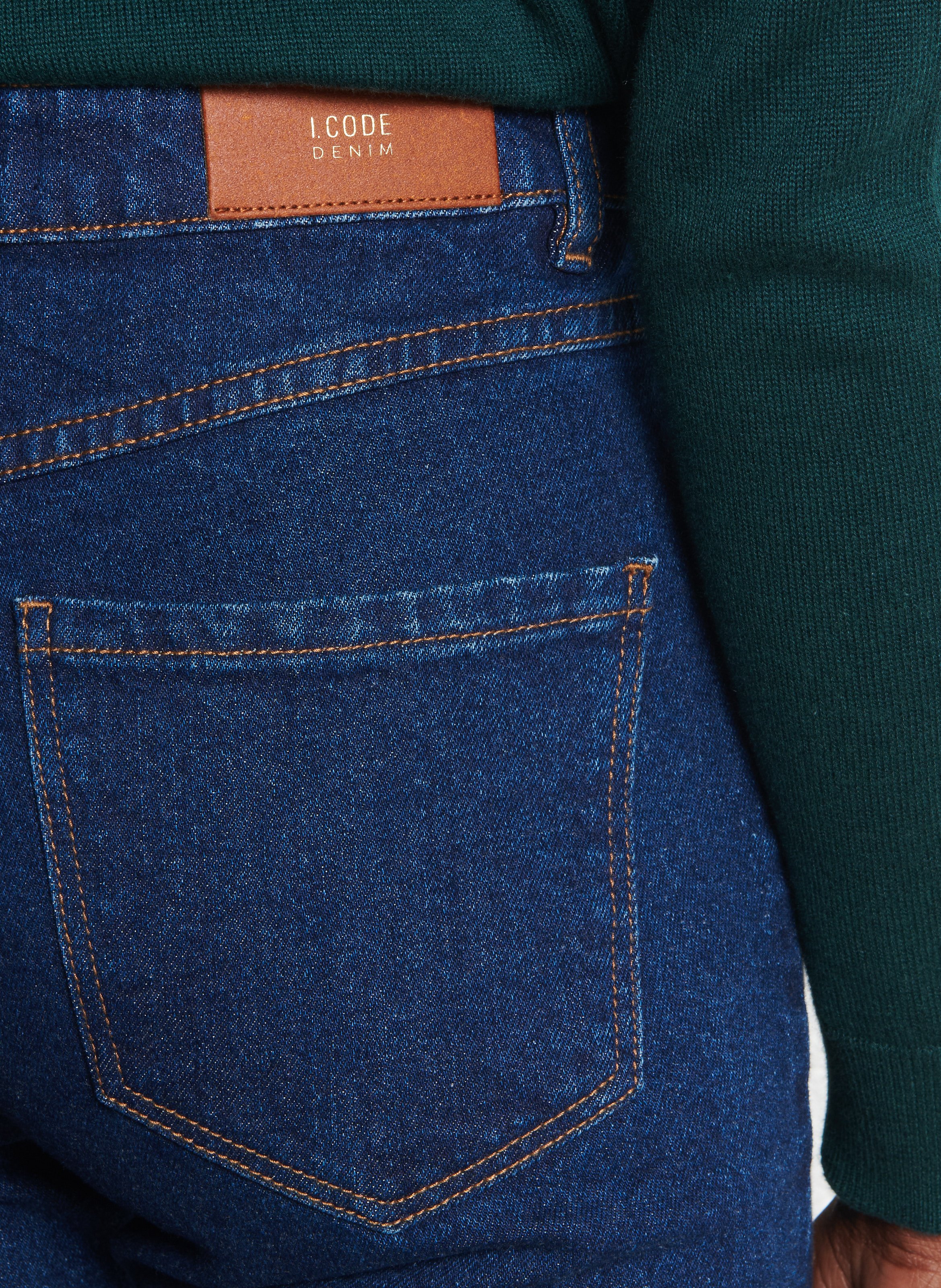 High-rise slim-fit jeans I CODE Blue