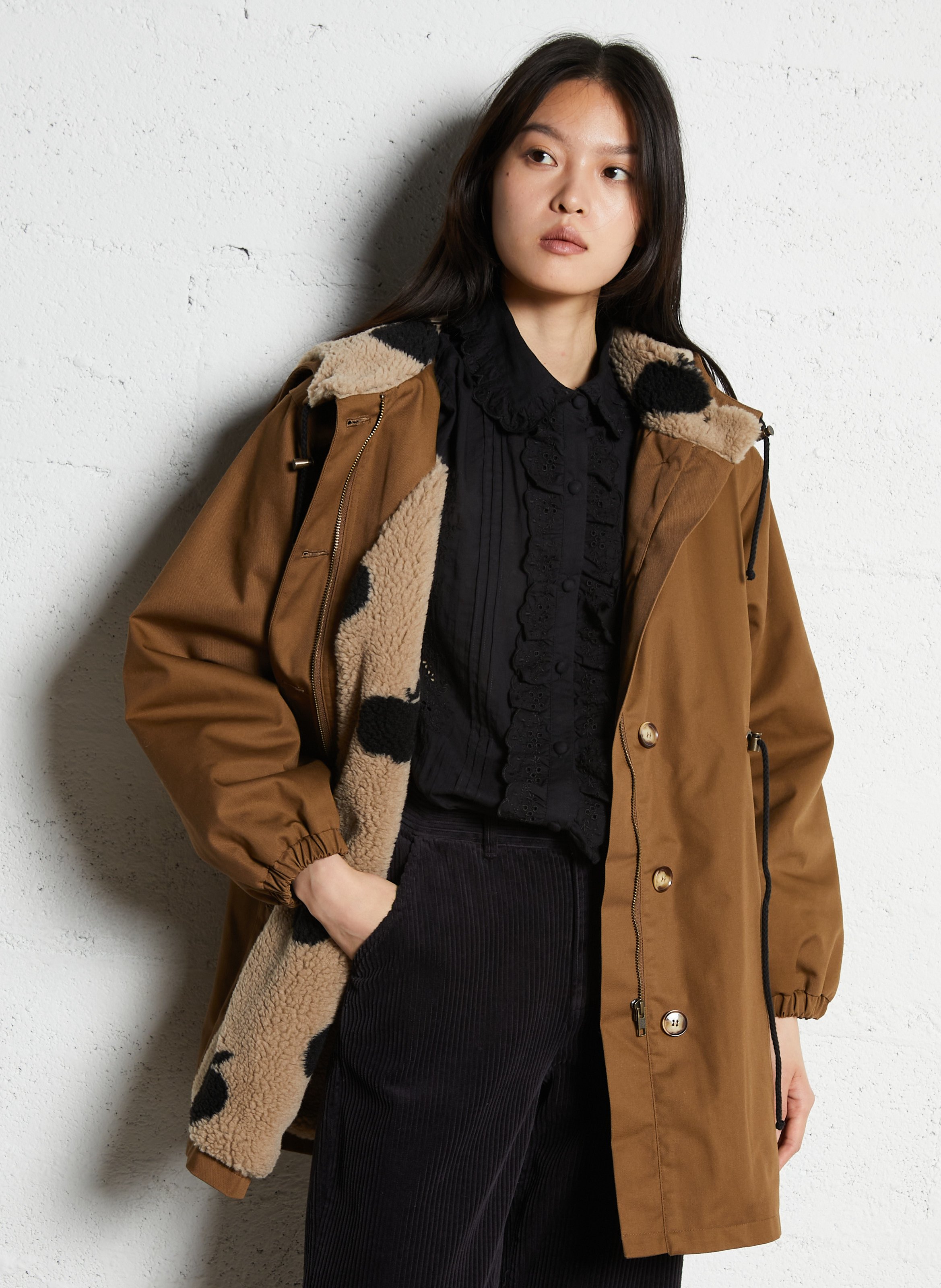 Parka col montant EMILE ET IDA Marron