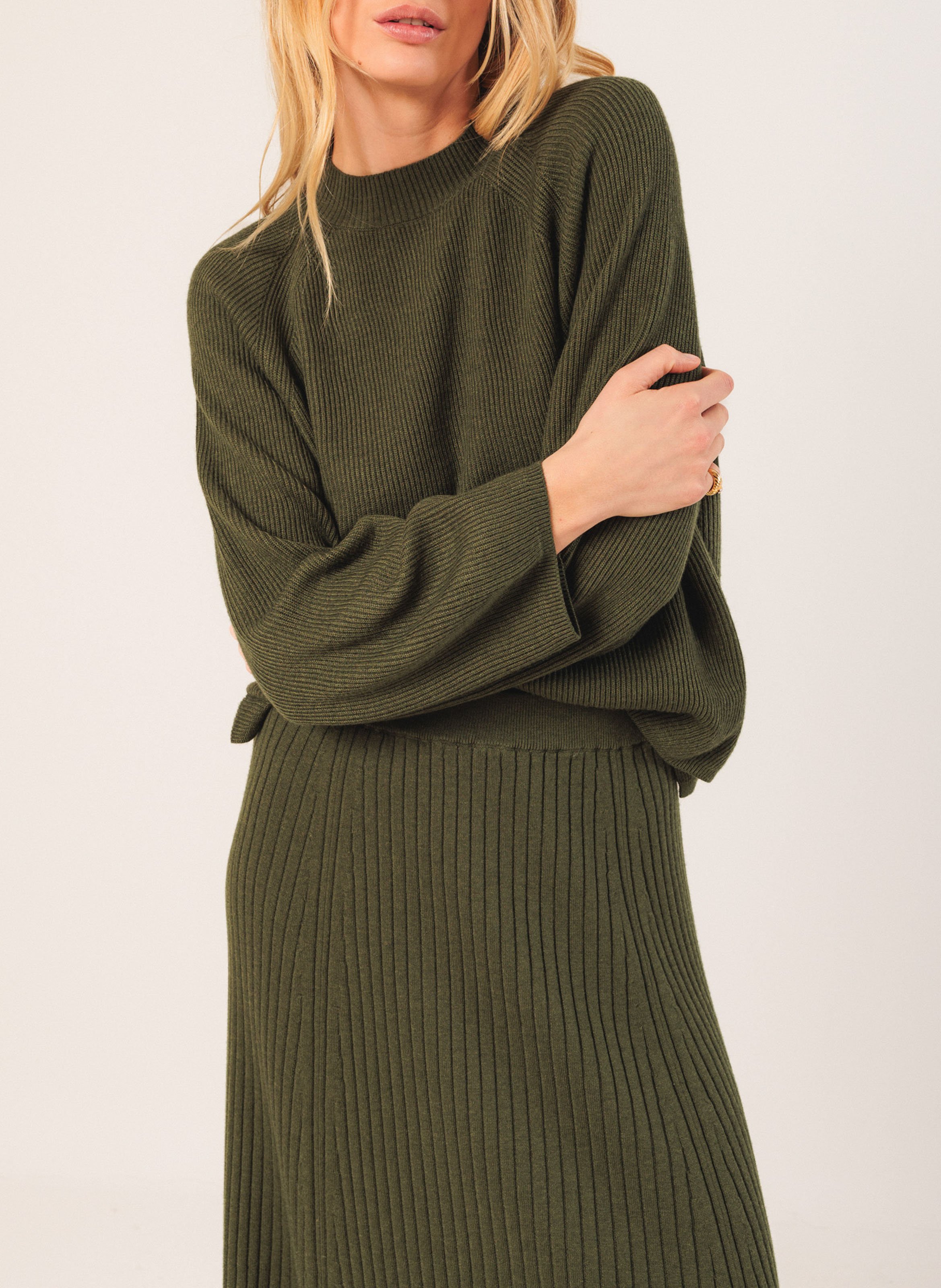 Pull col rond en laine mélangée INDI & COLD