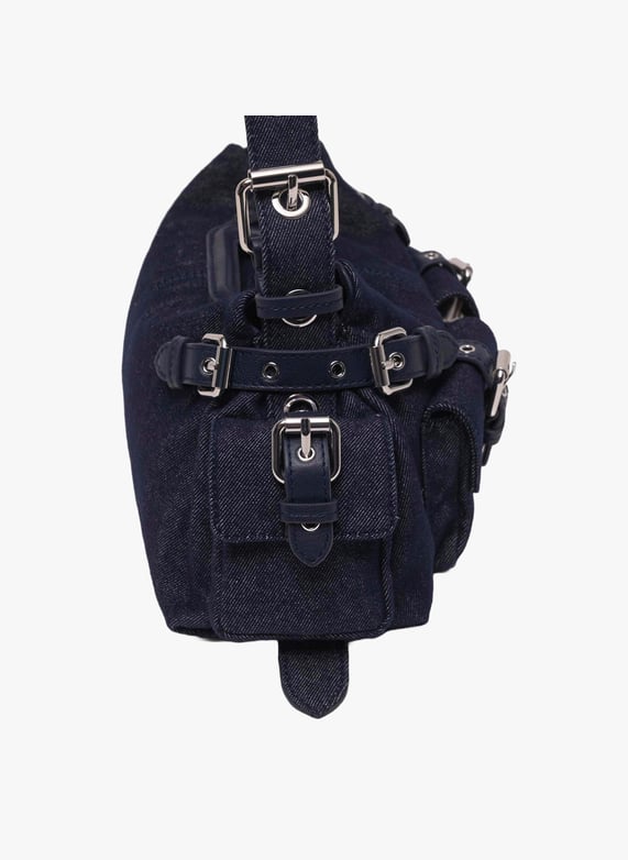 Denim Maje M Tasche Denim Crossbody Bag With Pockets Marine Maje