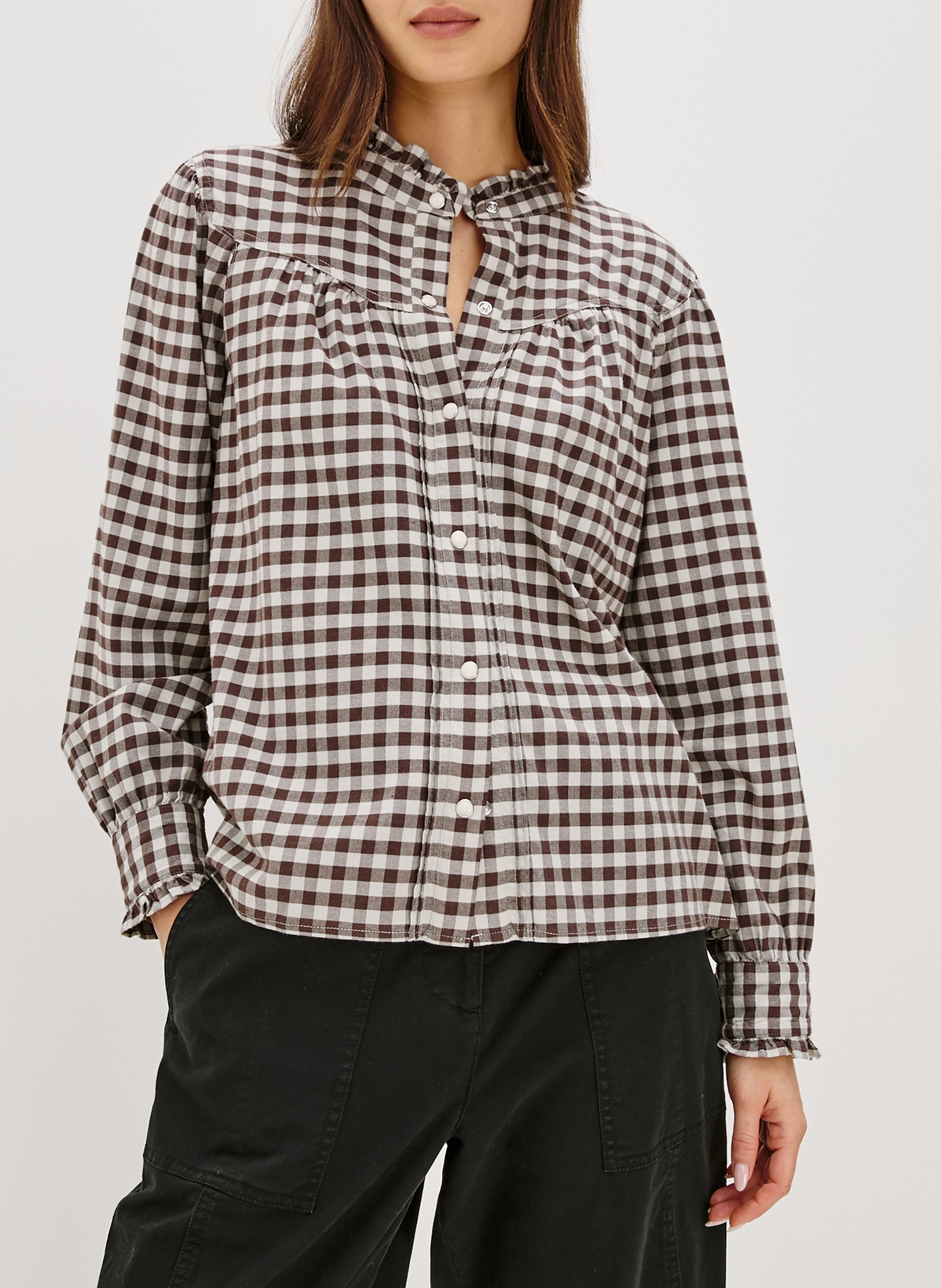 Bluse aus Baumwoll-Mix mit Rundhalsausschnitt RAILS Mehrfarbig