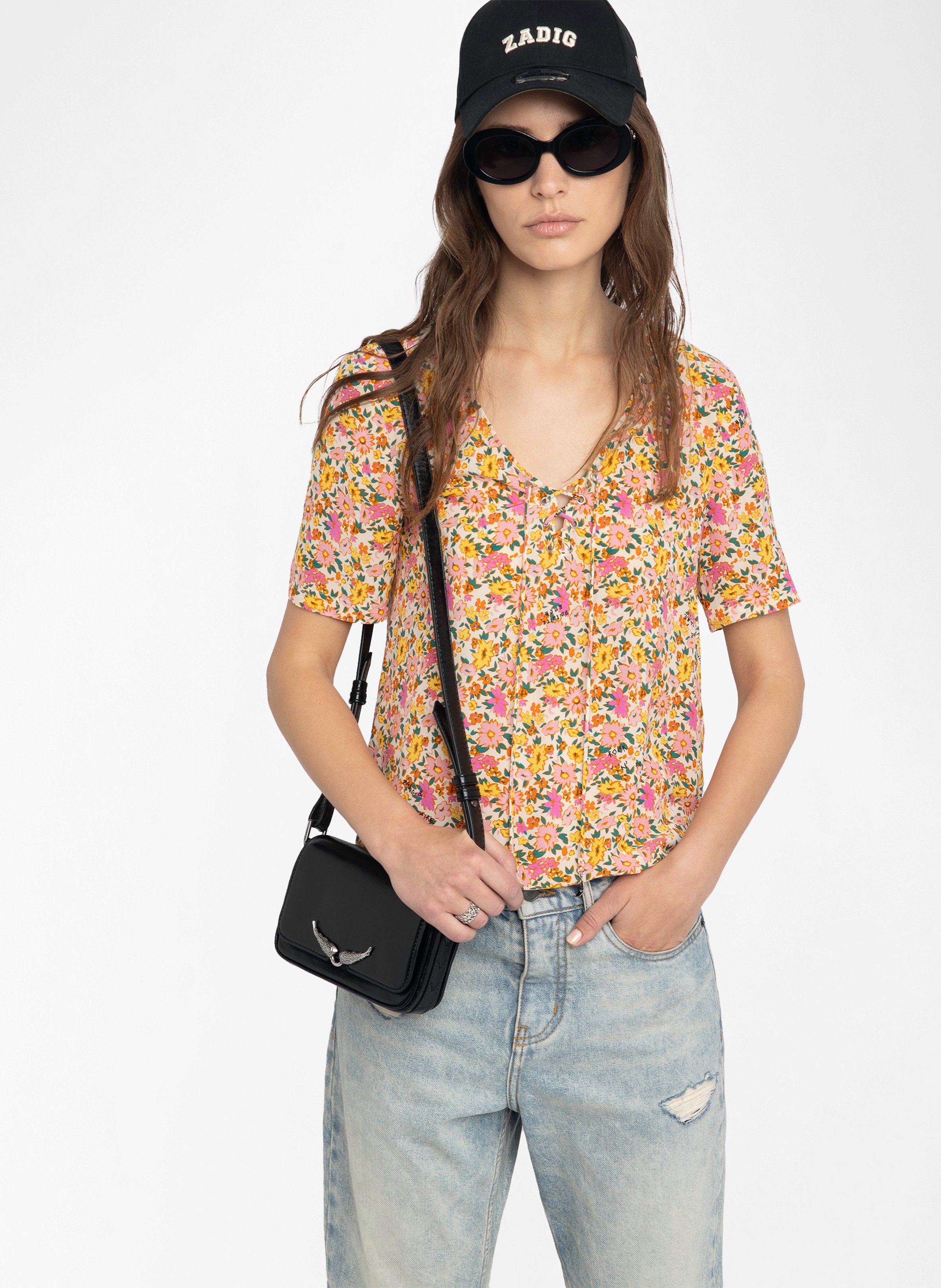 Top droit imprimé ZADIG&VOLTAIRE Blanc