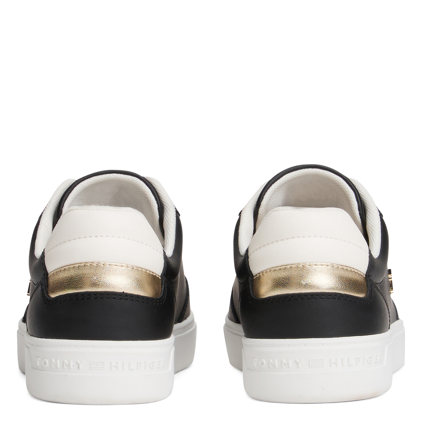 Baskets basses en cuir TOMMY HILFIGER Noir