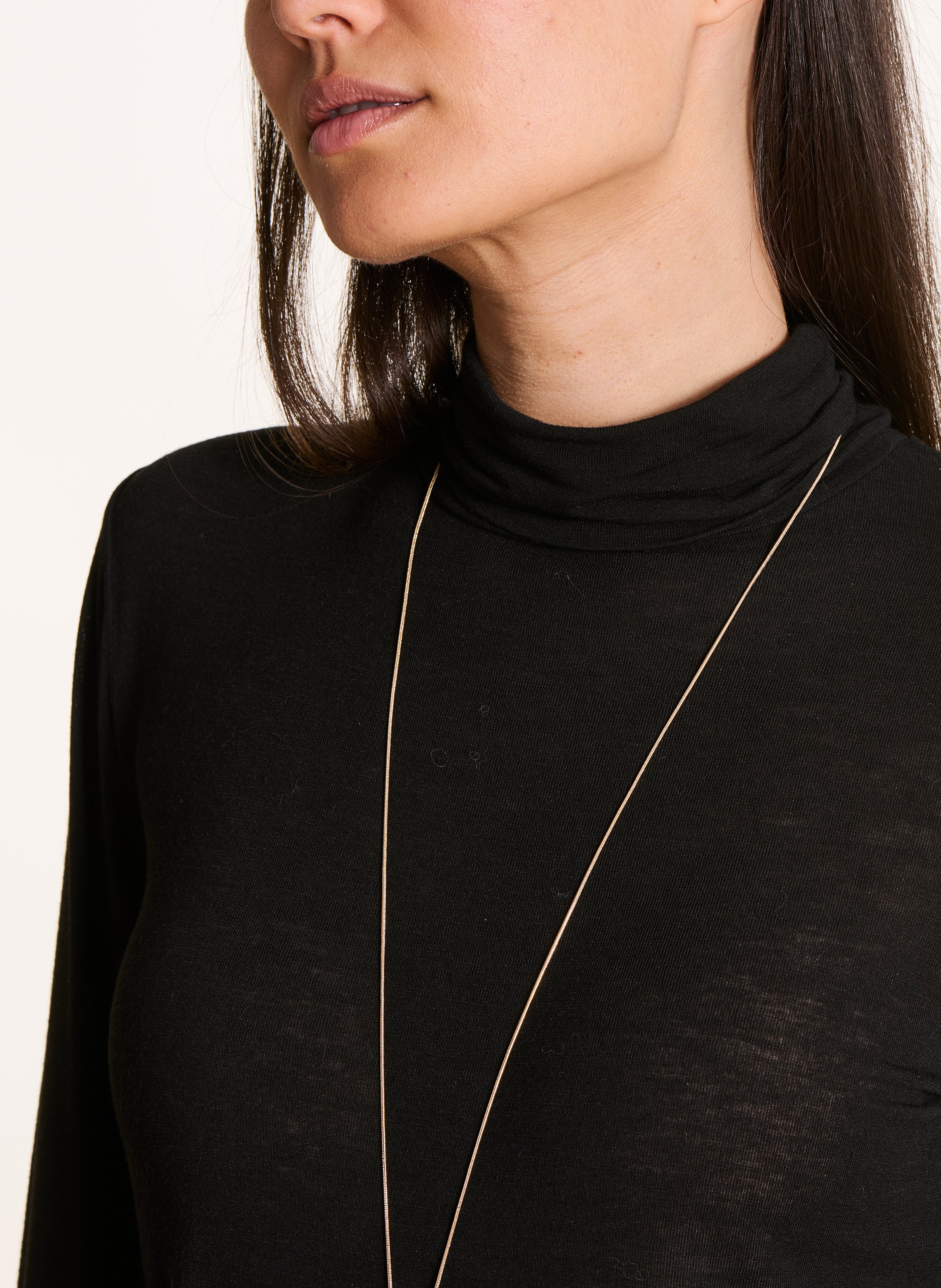 Top col roulé LA FEE MARABOUTEE Noir