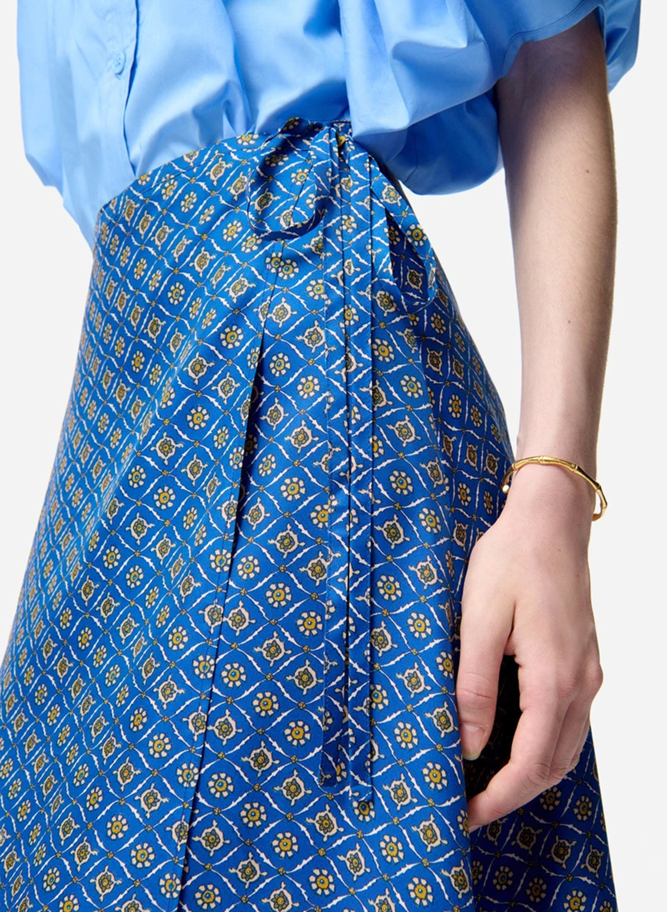 Jupe longue portefeuille  VANESSA BRUNO Bleu