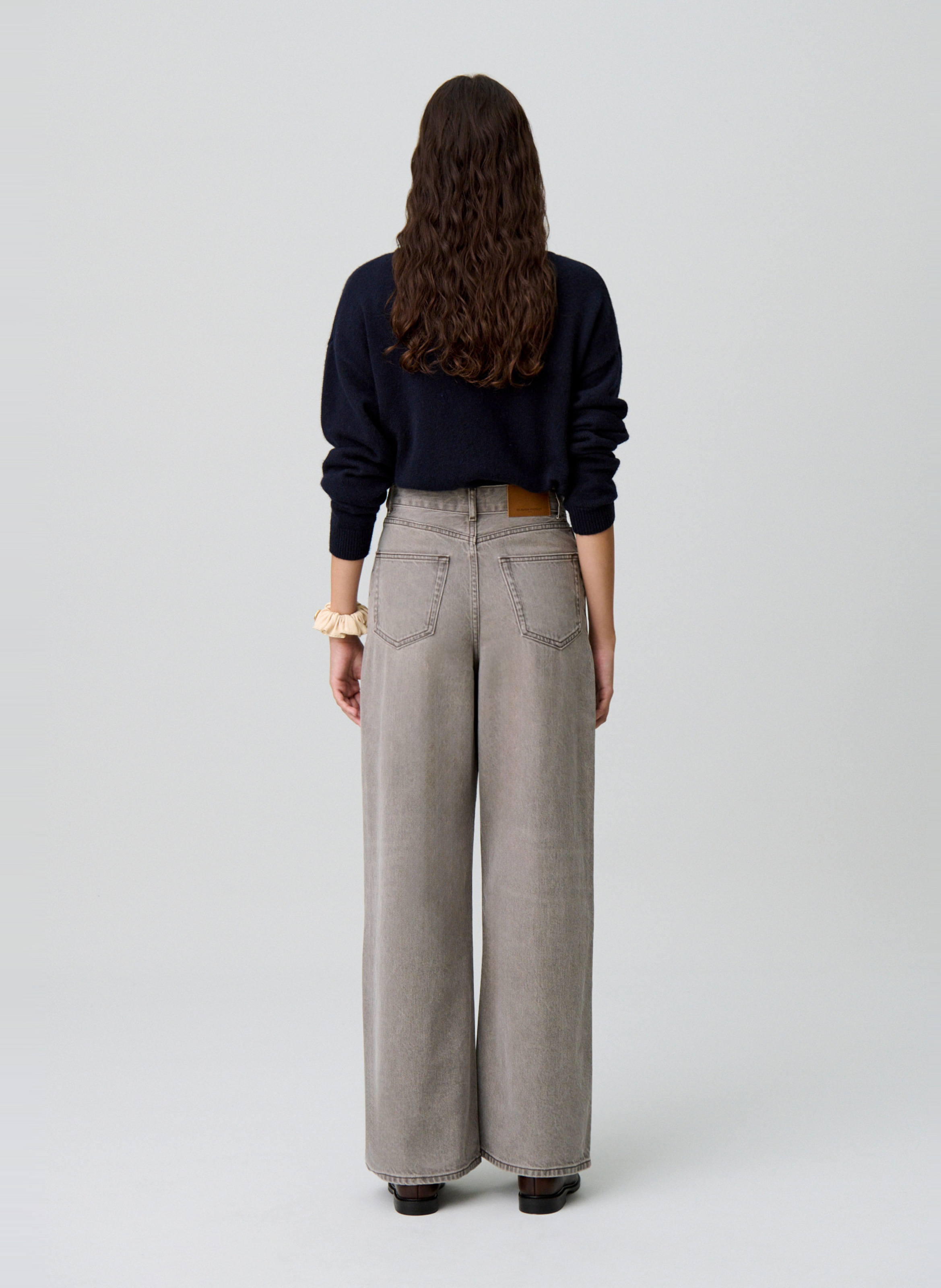 Jean large en coton mélangé CLAUDIE PIERLOT Beige