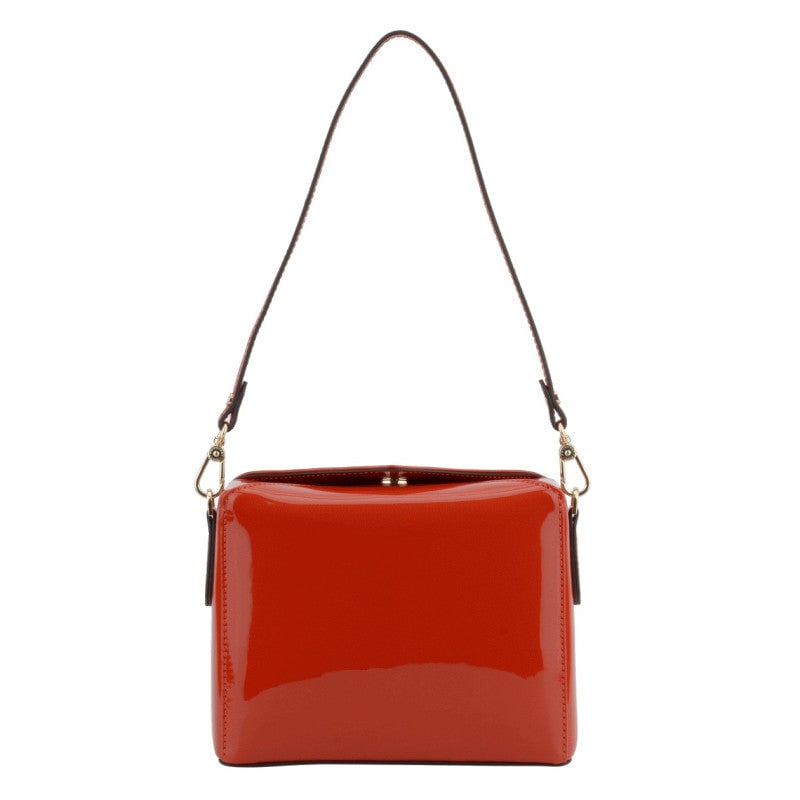 Shoulder bag - synthetic and leather POURCHET Red