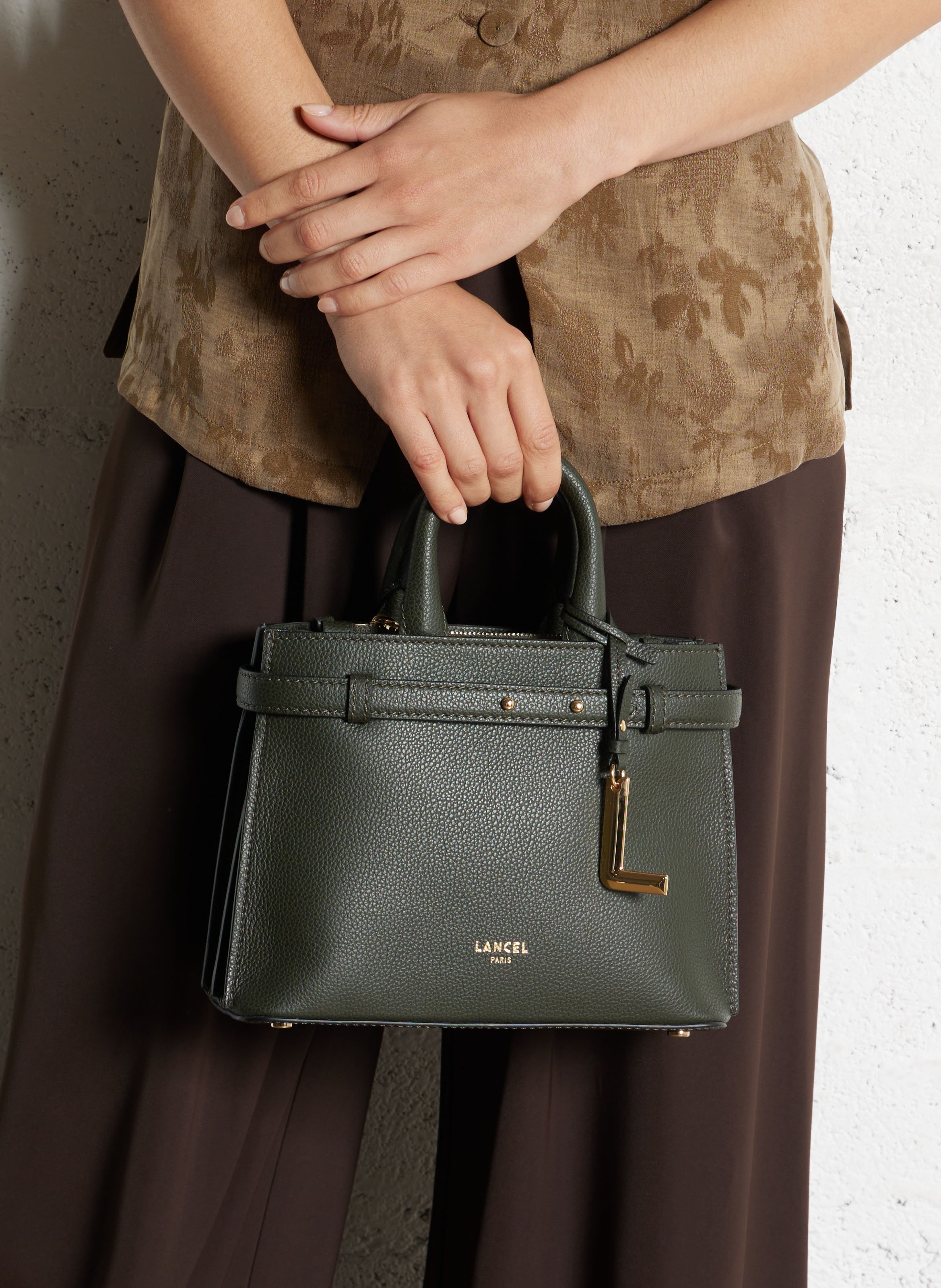 Sac bandoulière en cuir LANCEL Vert