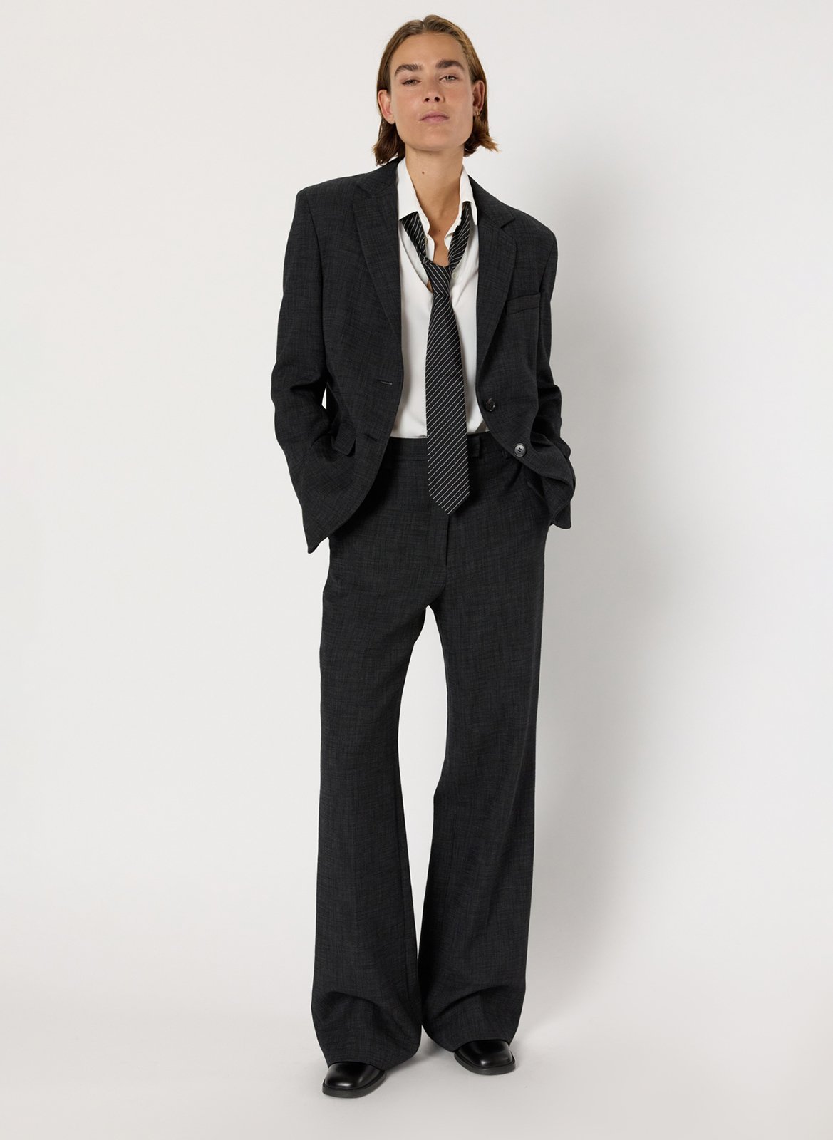 Fitted blazer jacket with a notched collar GERARD DAREL Grey