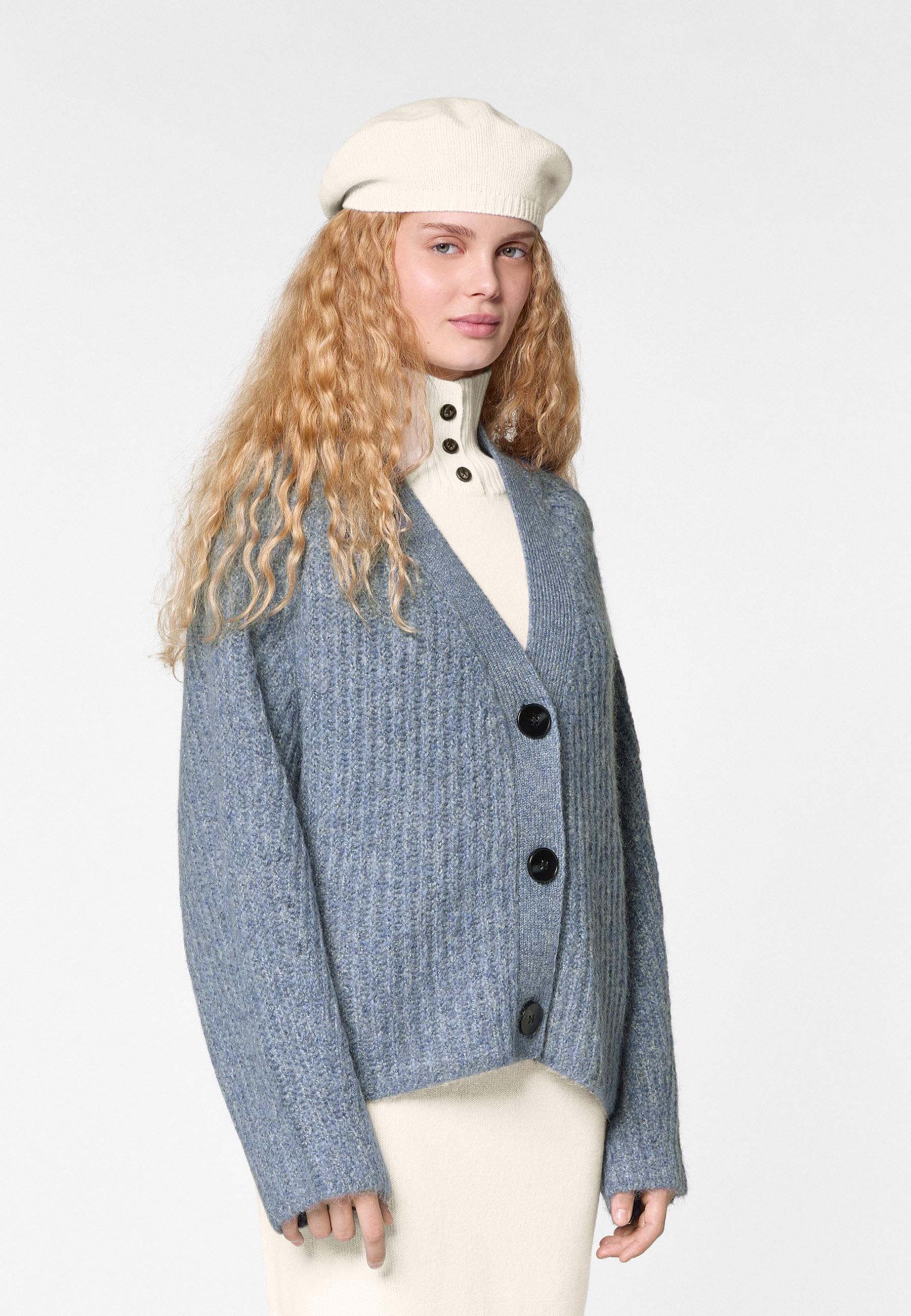 Oversized chunky knit vest RODIER Blue