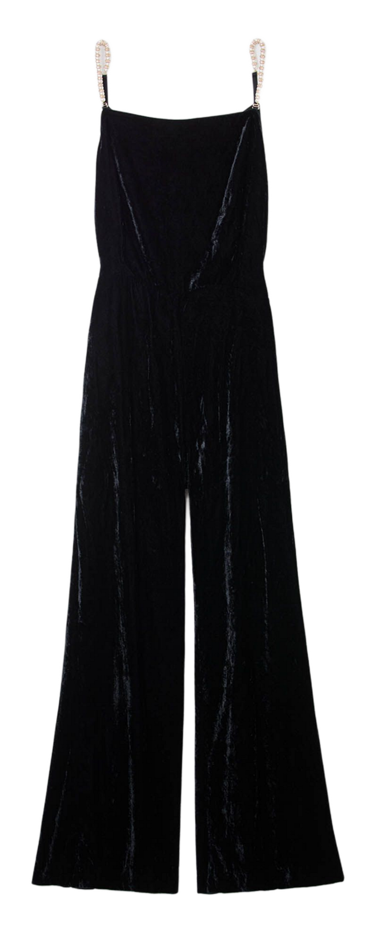 Combinaison col carré effet velours SANDRO Noir