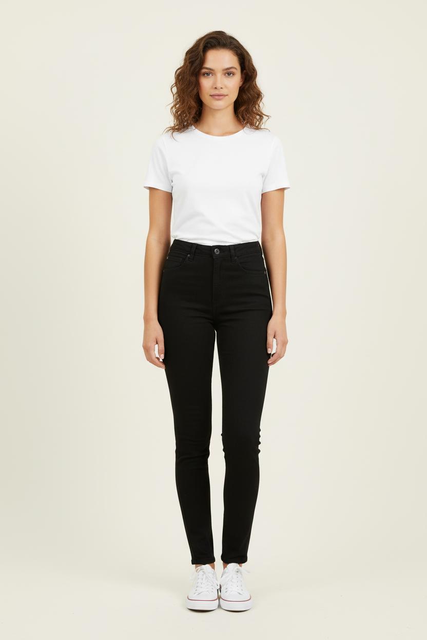 Cropped slim jeans with studs COMPTOIR DES COTONNIERS - Seconde main Black