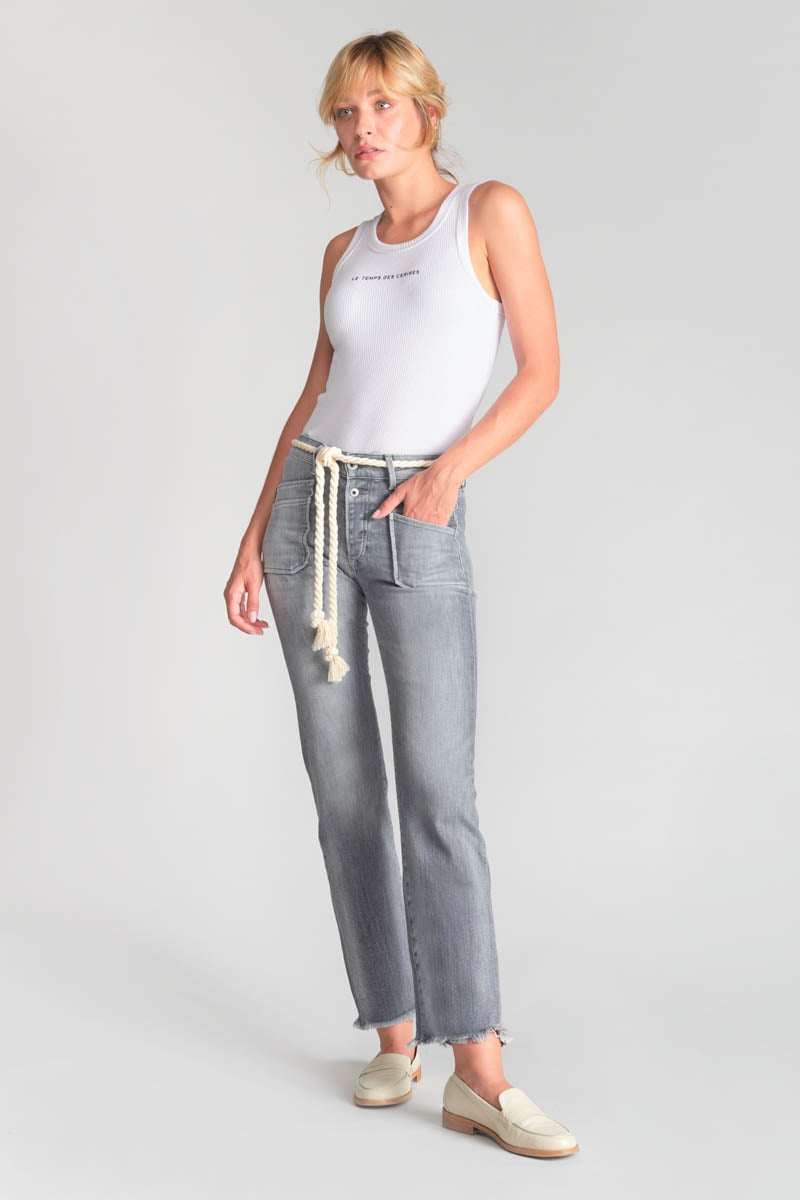 Straight leg jeans Pricilia, 7/8 length LE TEMPS DES CERISES Grey