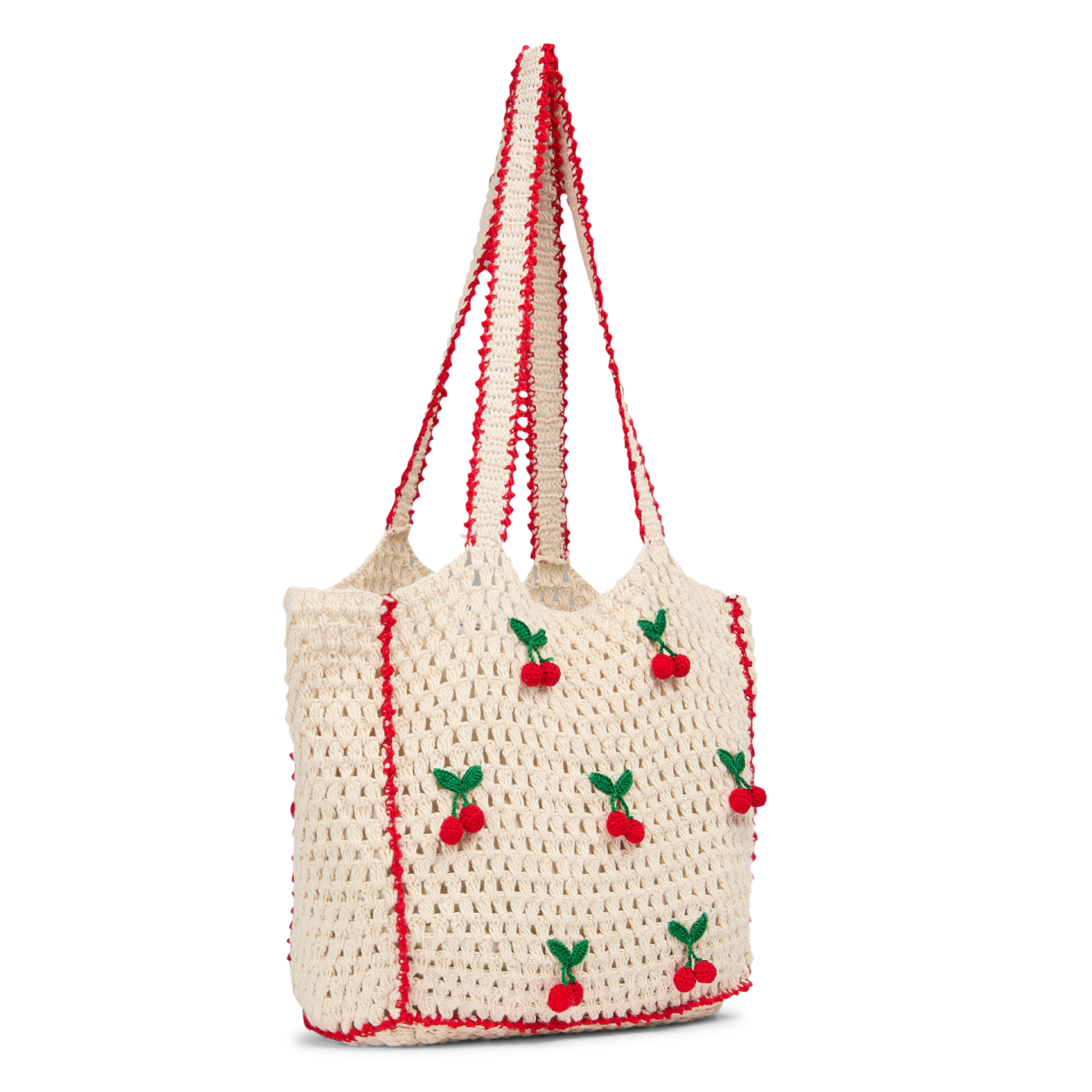 Sac crochet en coton Rouge